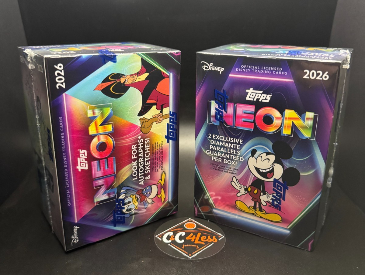2026 TOPPS DISNEY NEON BLASTER – 2-Box Lot 🔥QTY DISCOUNT🔥 Free 📫 Shipping