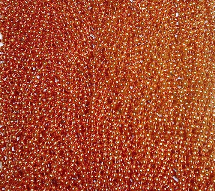 12 Orange Round Mardi Gras Beads Necklaces Party Favors 1 dozen Lot