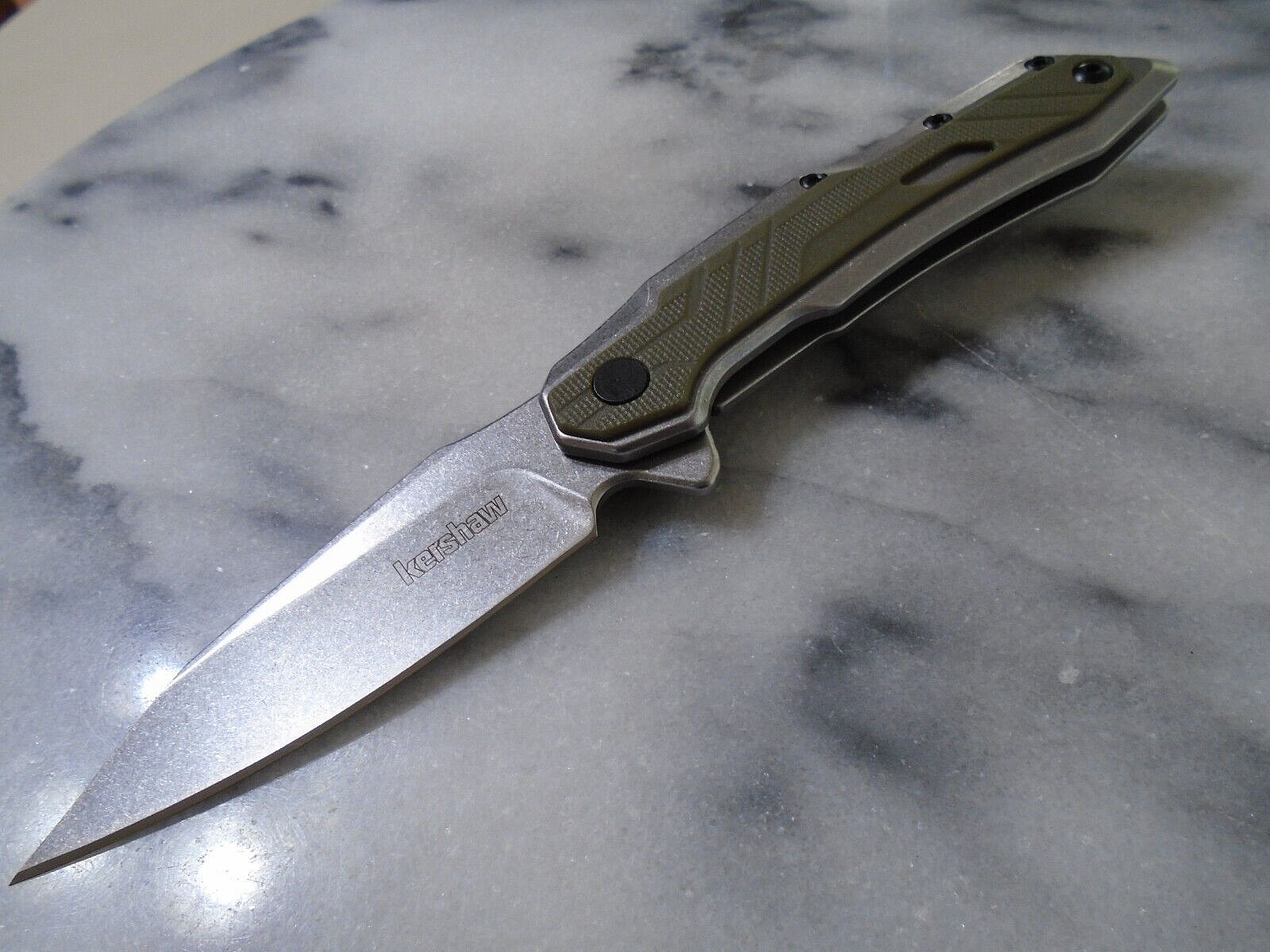 Kershaw Salvage Assisted Open Pocket Knife 8Cr13MoV 1369X OD GFN Folder 6 3/4″