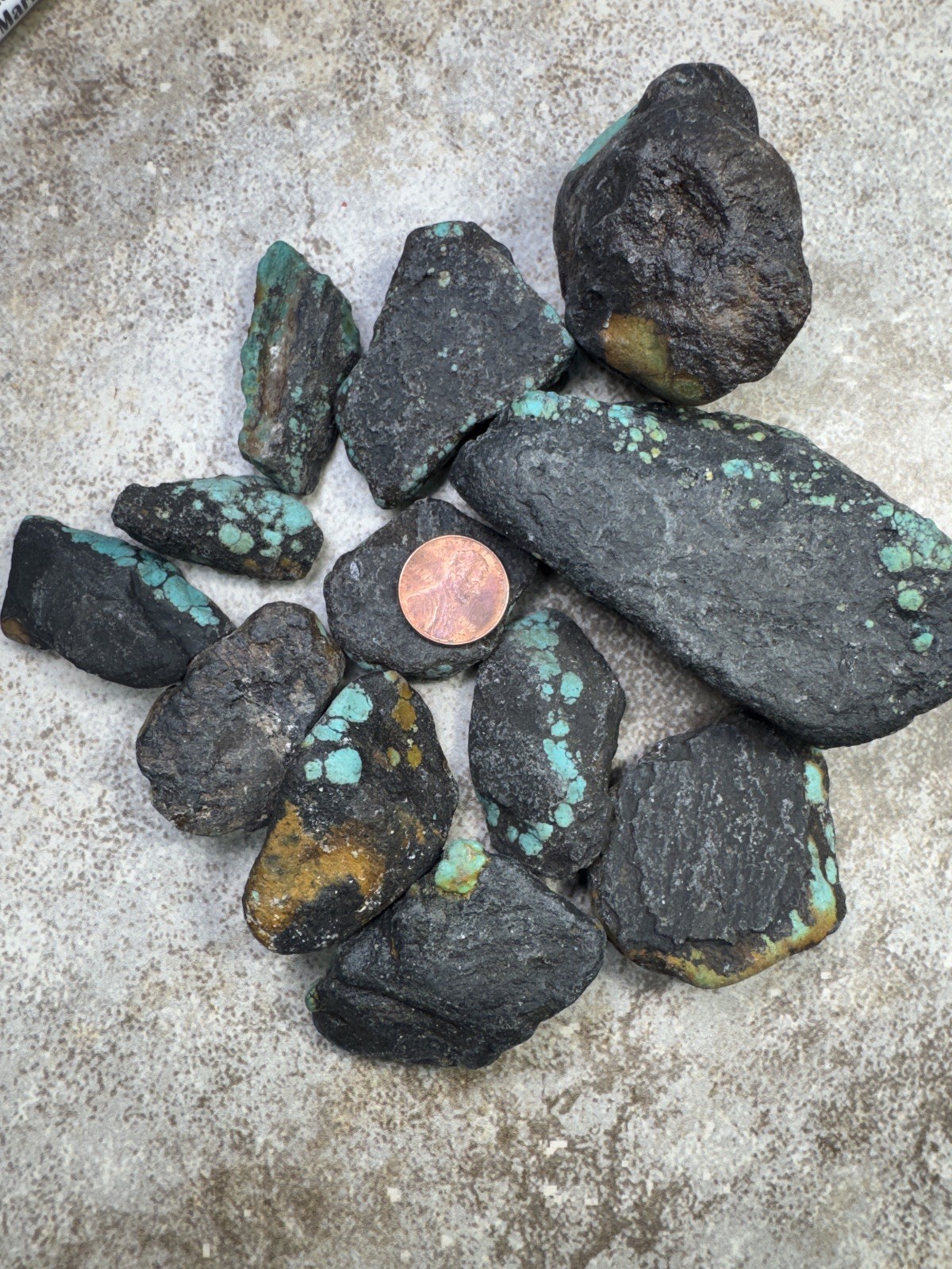 Moon River turquoise rough stabilized
