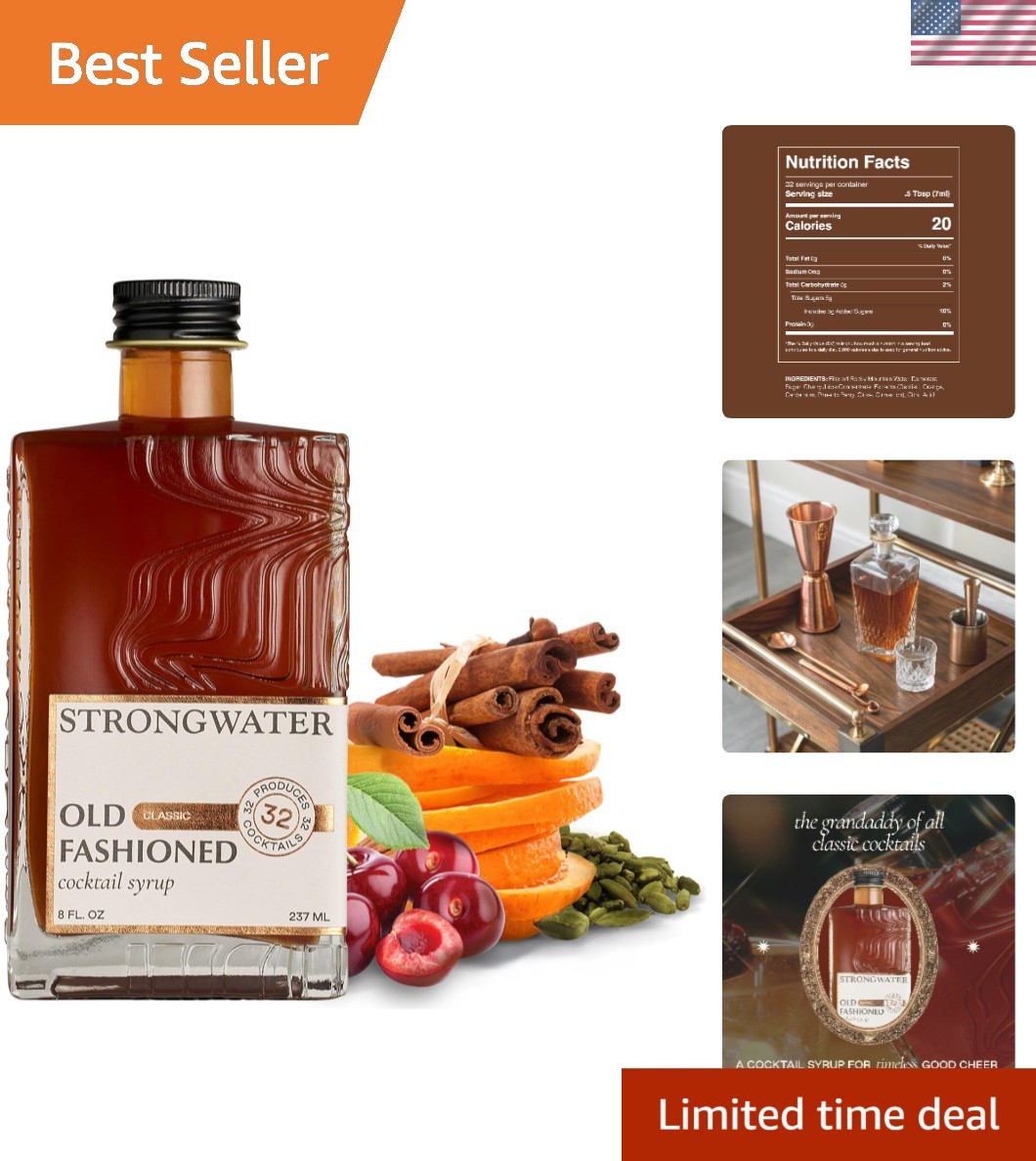 Old Fashioned Mix – Organic, Handcrafted Cocktail Syrup for Home Bars
