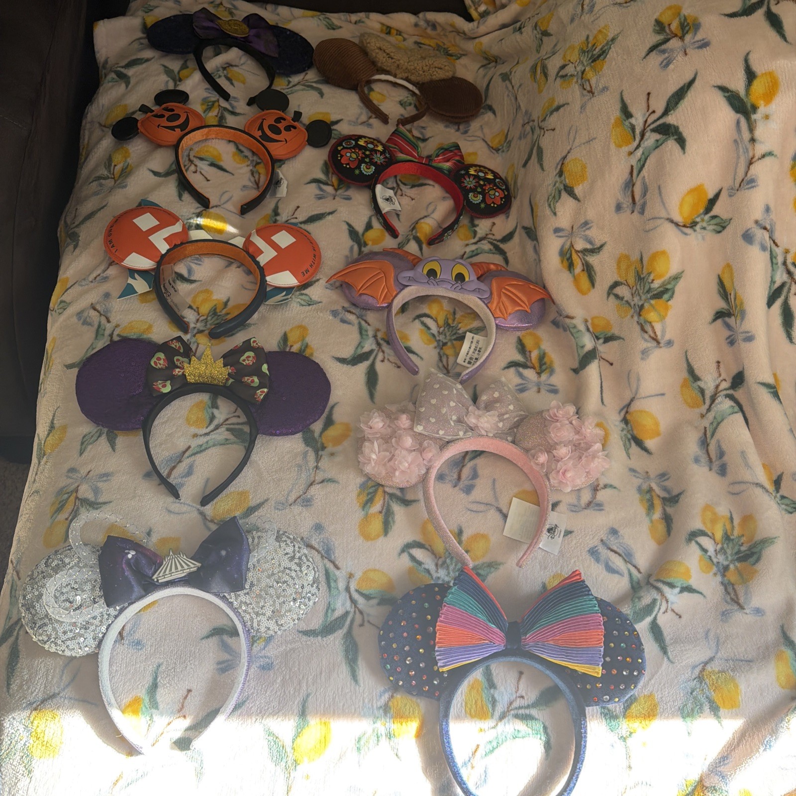 Disney Parks Daisy Duck Flowers Bow Minnie Mouse Ear Used Lot 30 Headband Ears