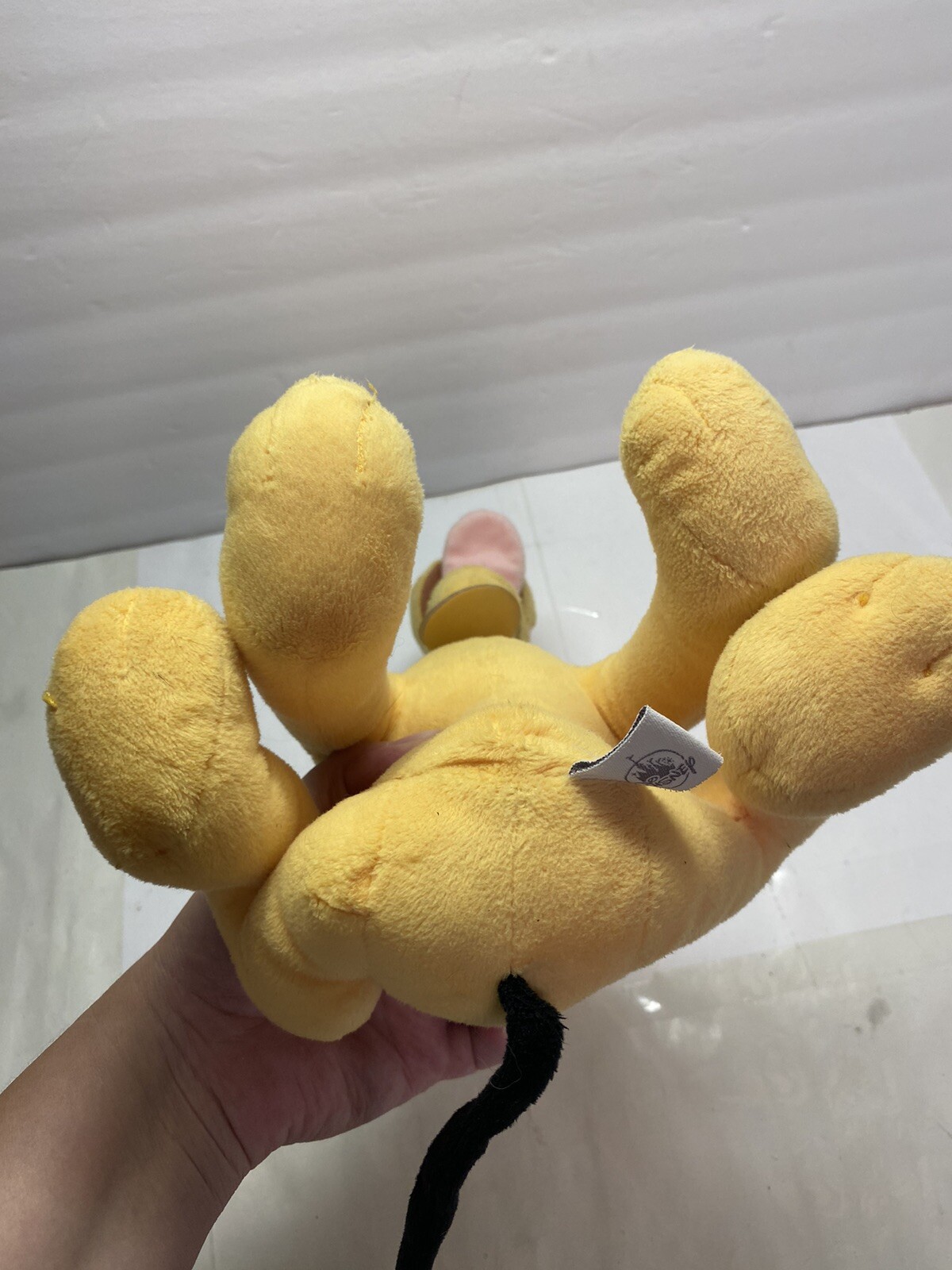 Disney Parks Sitting Pluto Plush Stuffed Animal Collar If Found Return To Mickey
