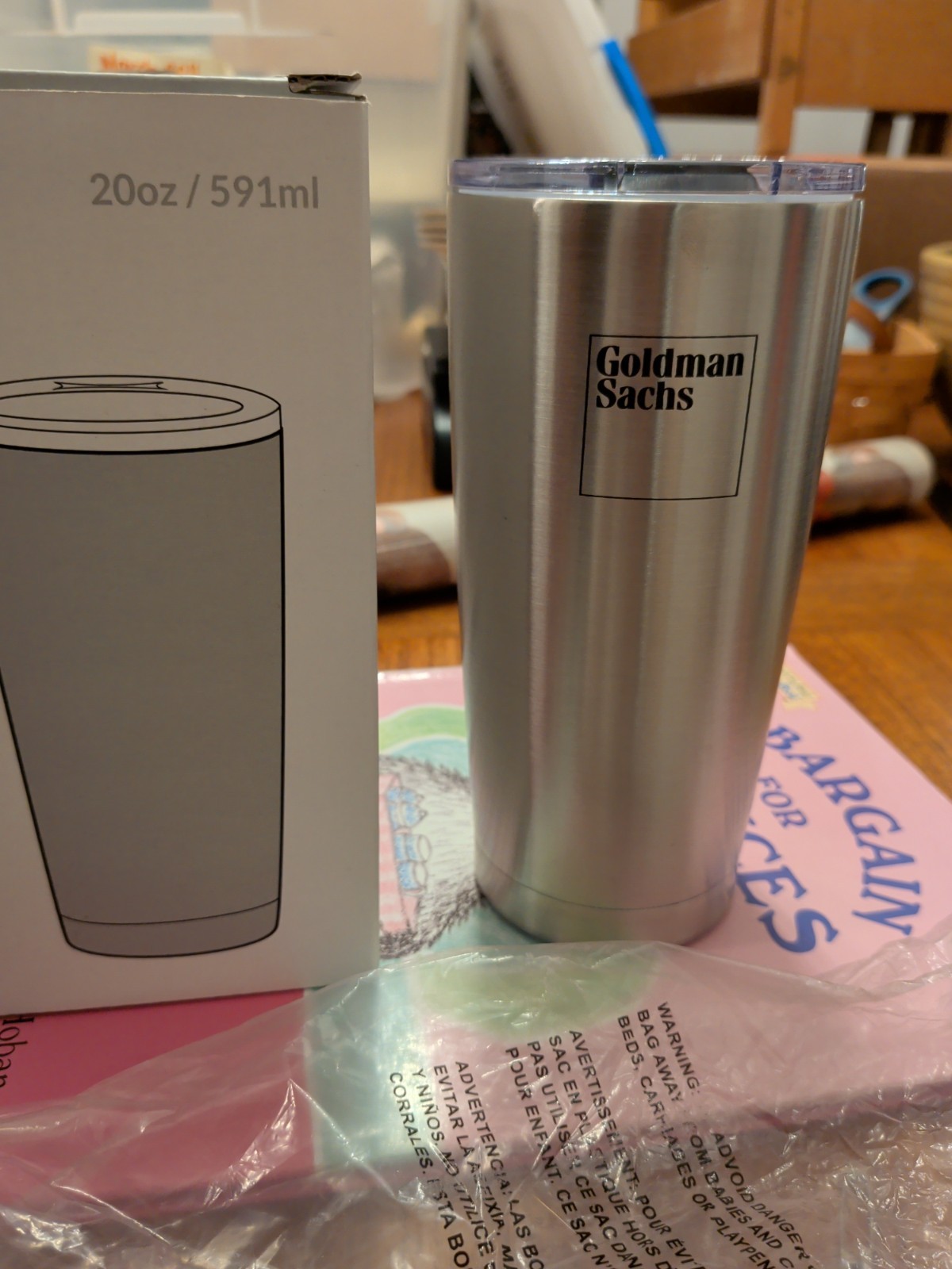 Goldman Sachs Coffee Insulated Tumbler Corporate Finance Banker Cup Stainless