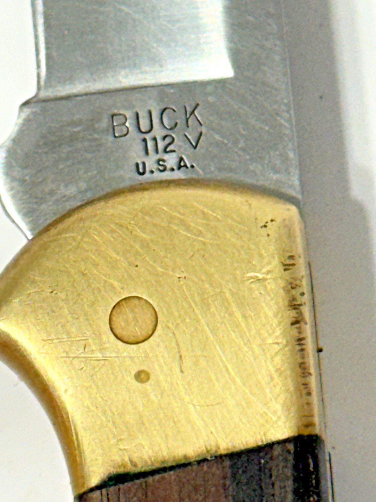 Vintage Buck 112V Ranger Folding Lockback Knife 3″ Blade with Black Leather Case