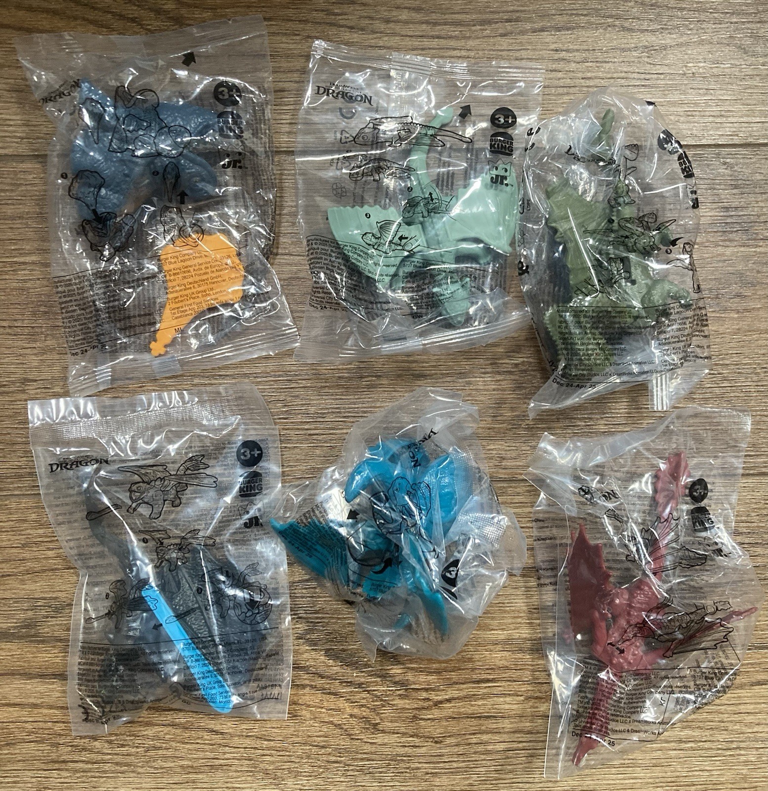 2025 How to Train Your Dragon Burger King set of 6 Kid’s Meal plastic toys 💥