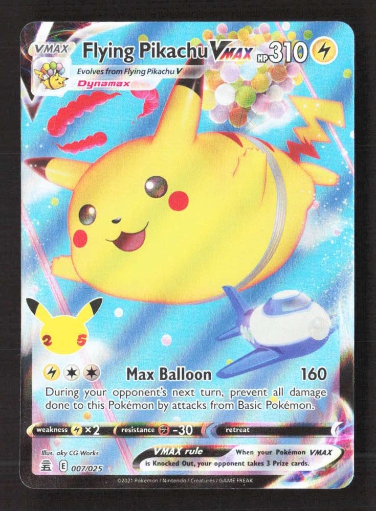 2021 Pokemon Celebrations Flying Pikachu VMAX #007/025 DV2292