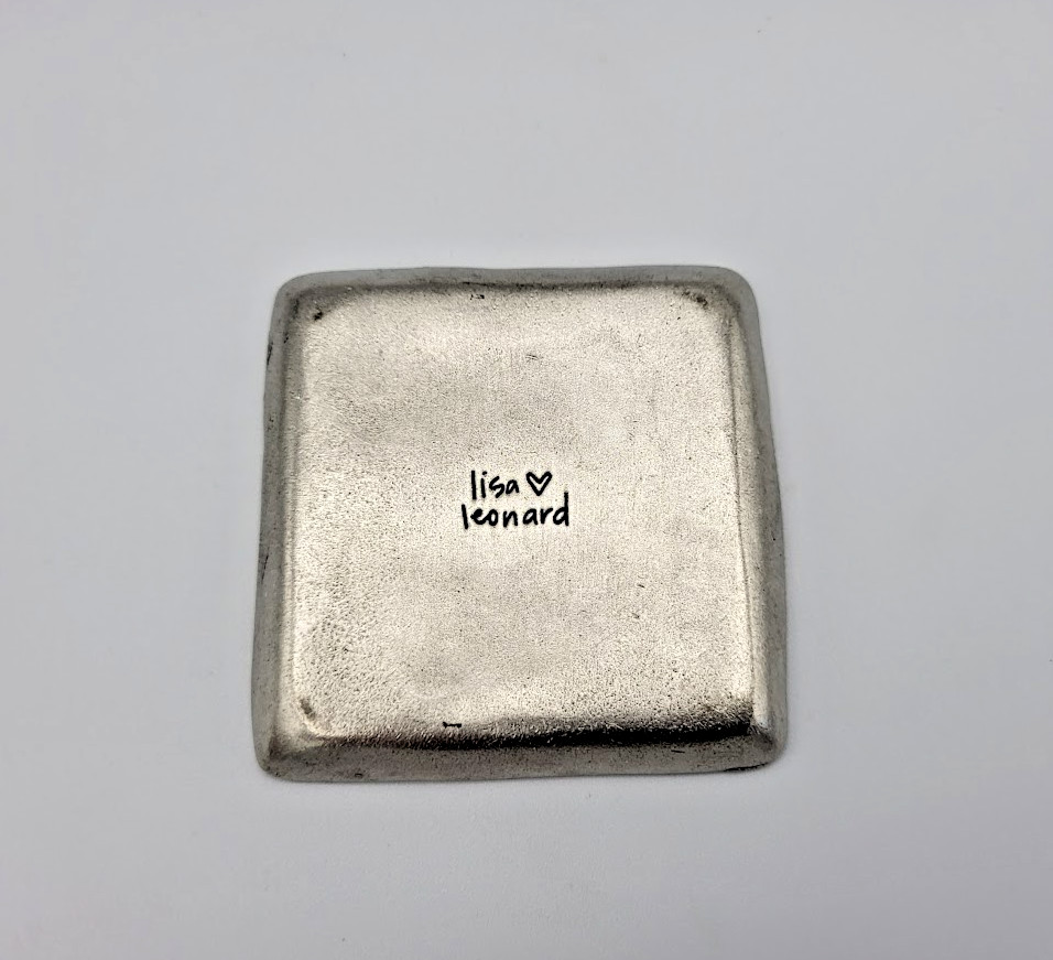 Lisa Leonard “Be You” Square Metal Keepsake Trinket Dish, Approximately 3″ x 3″