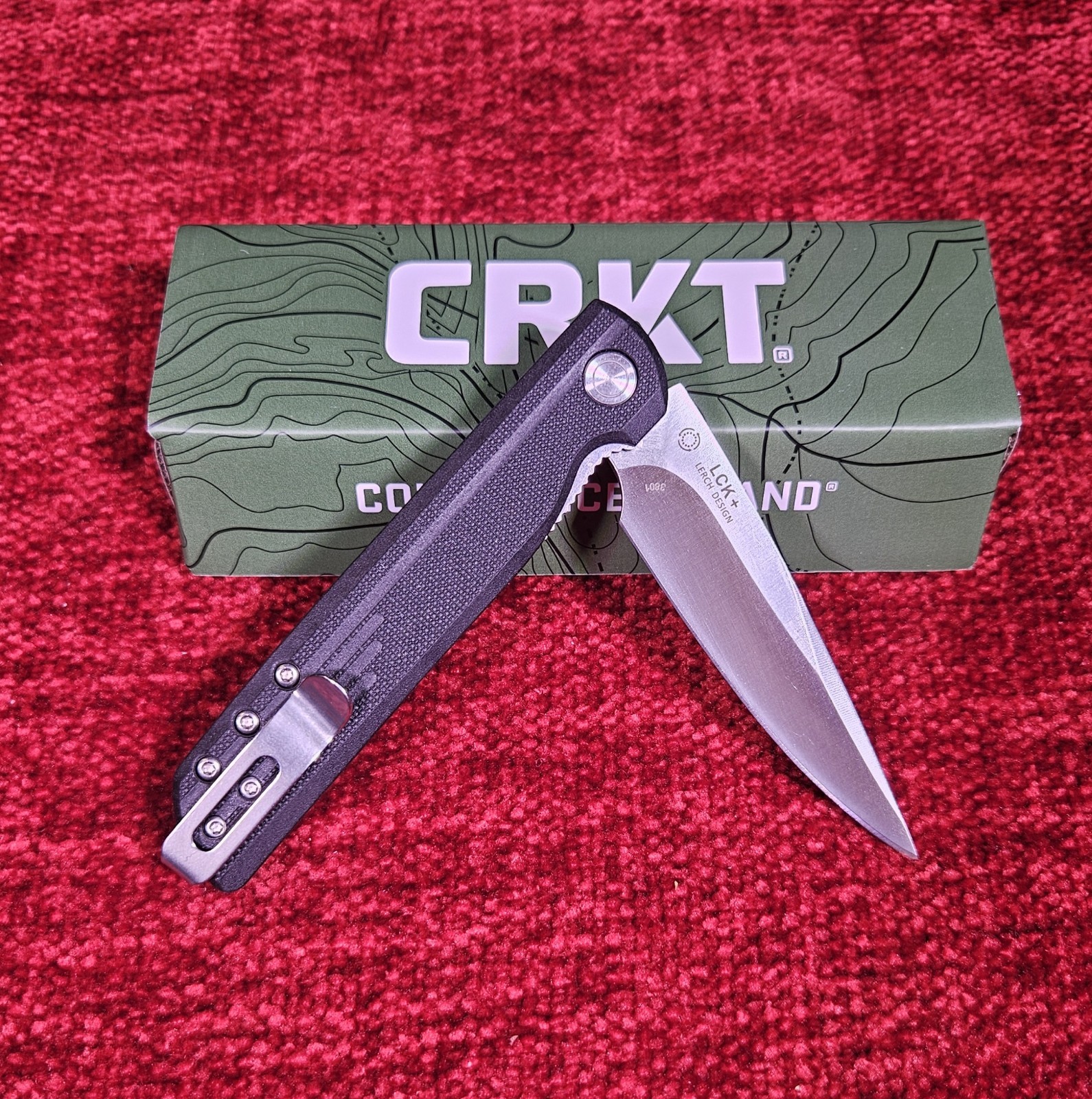 CRKT LCK+ Spring-Assisted Pocket Knife Liner-Lock, 3801 Lerch Design, 3pcs Dents