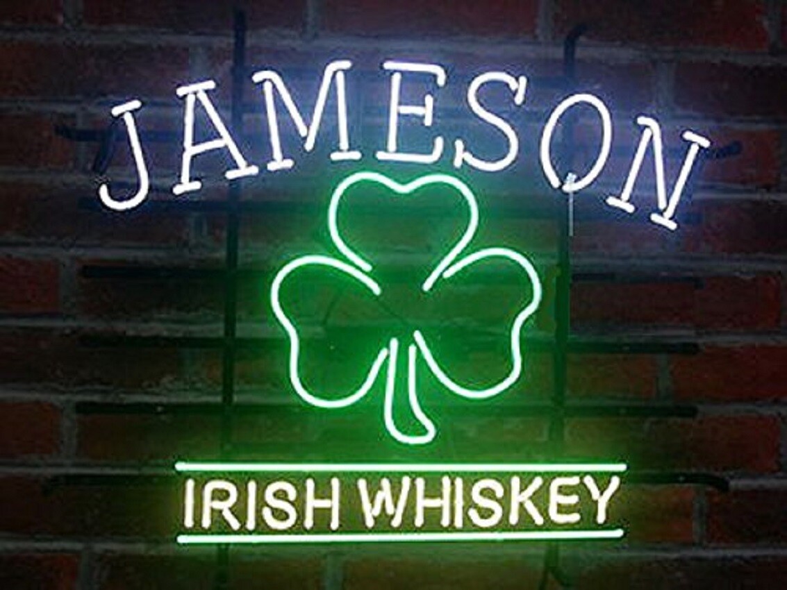 Jameson Irish Whiskey Neon Sign 20″x16″ Lamp Bar Light Glass Beer Pub Decor Gift