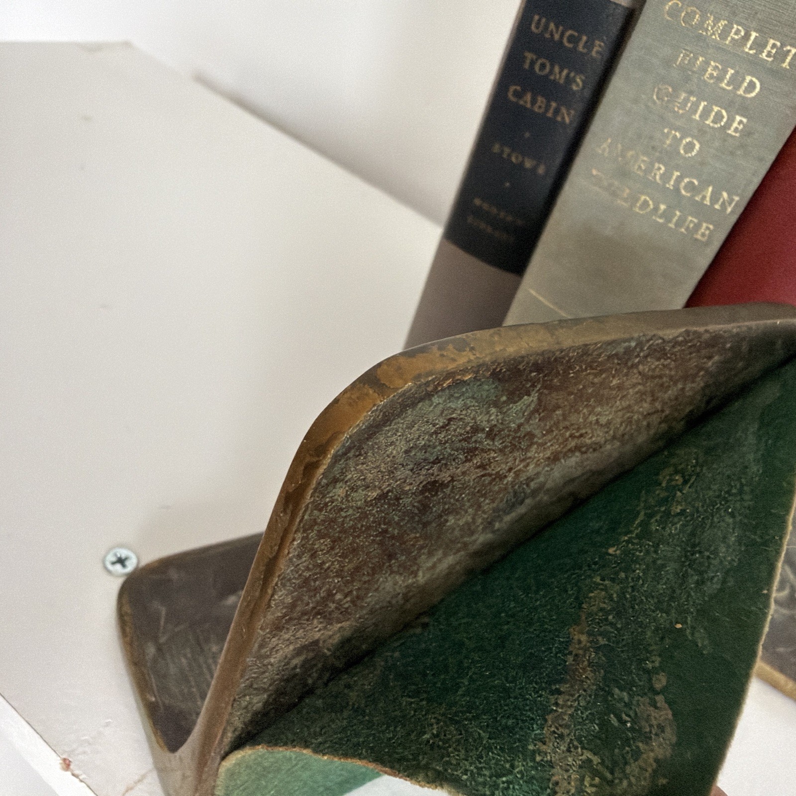 Vintage Native American Chief Bookends Heavy Solid Bronze Doorstop Monogram