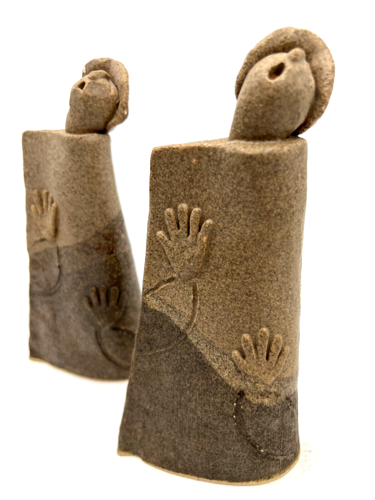 Unusual Art Pottery Ceramic Singing Figurines Figural Choir Members – Set of 2