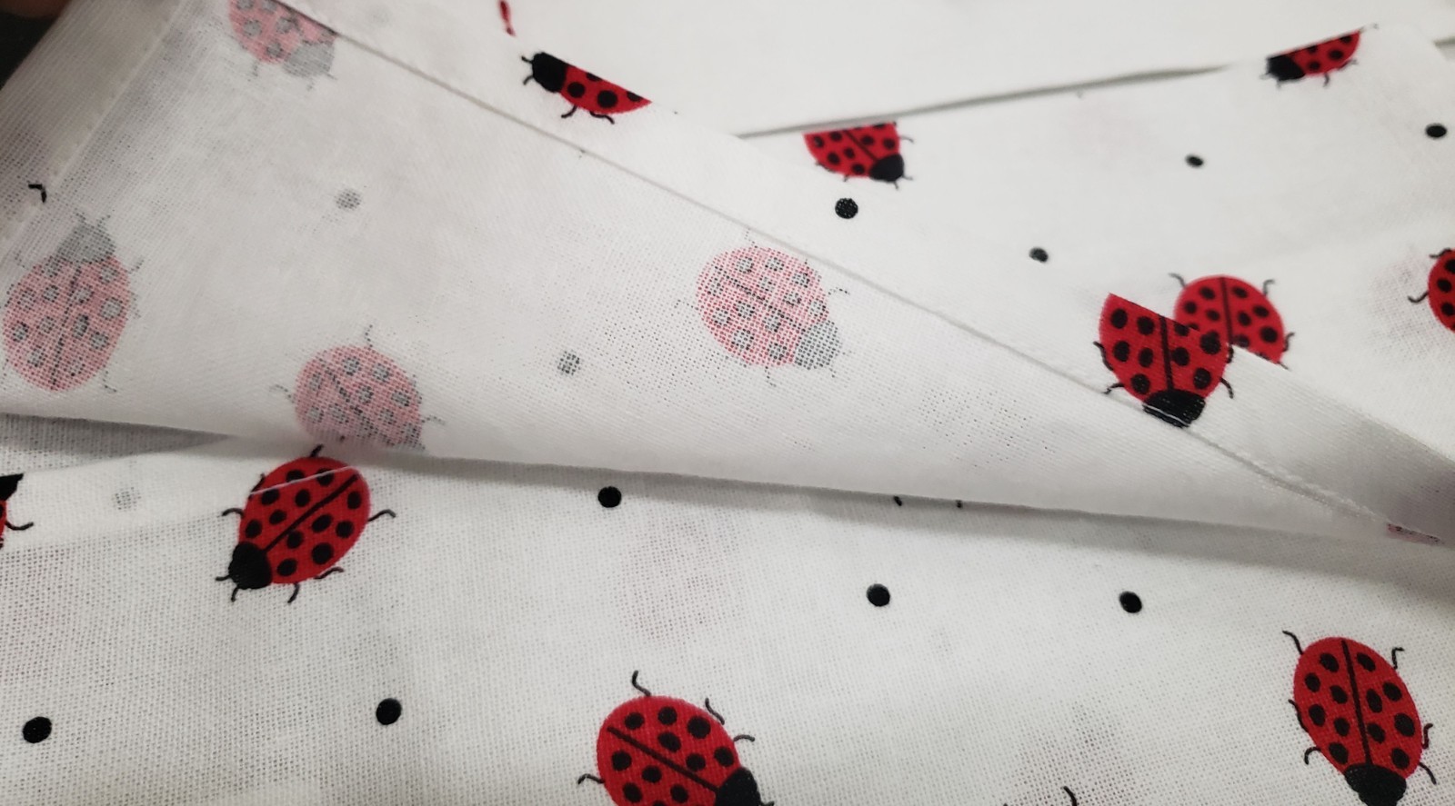 Set of 2 Different Thin Kitchen Tea Towels (15″x25″) LADYBUGS & POLKA DOTS, HL