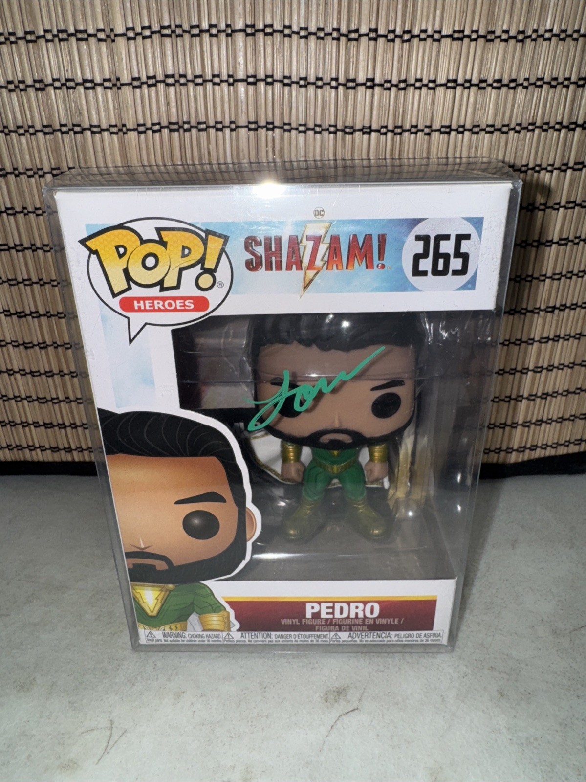 Funko Pop! Shazam! Pedro #265, Autographed Signed By Jovan Armand