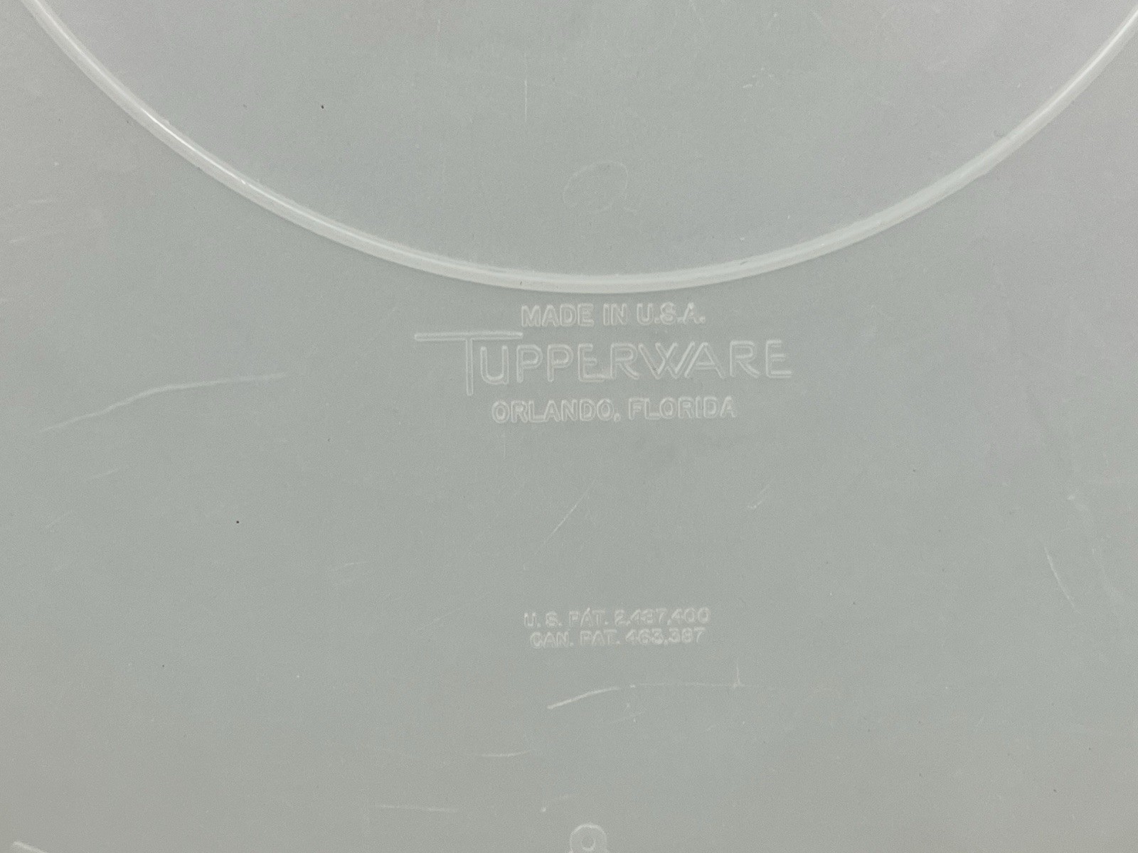 Vintage Tupperware Clear 12.25” Round Tupper Seal Lid #224-9