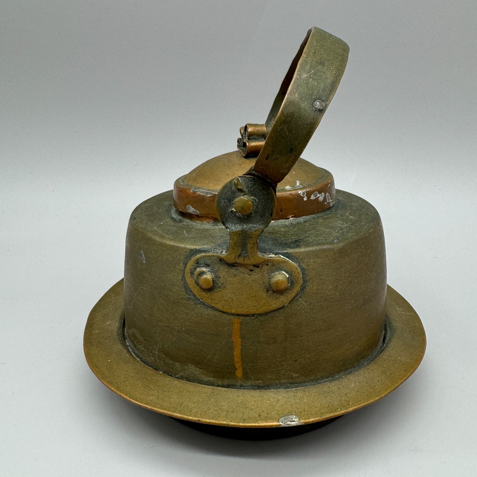 Antique Peltiteos Helsinki Copper Goose Neck Tea Kettle Pot Pigtail Finial