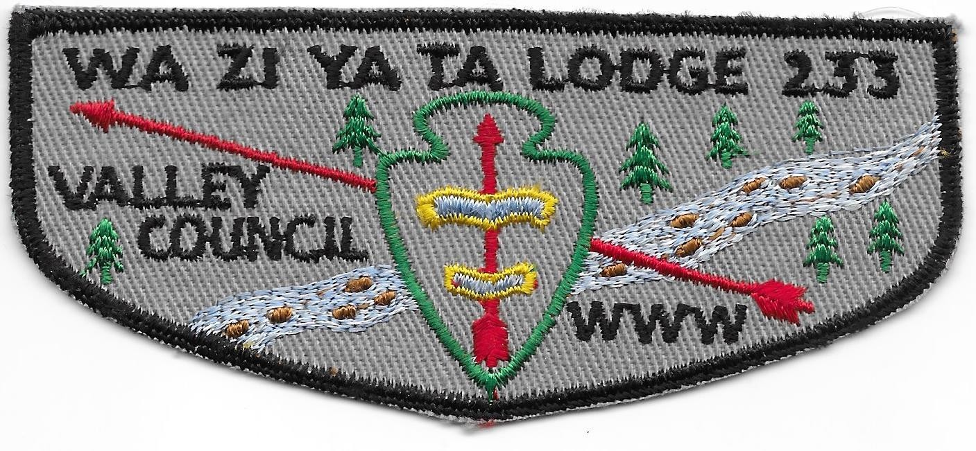 F1 Wa-Zi-Ya-Ta Lodge 233 First Flap FF Boy Scouts of America BSA CG
