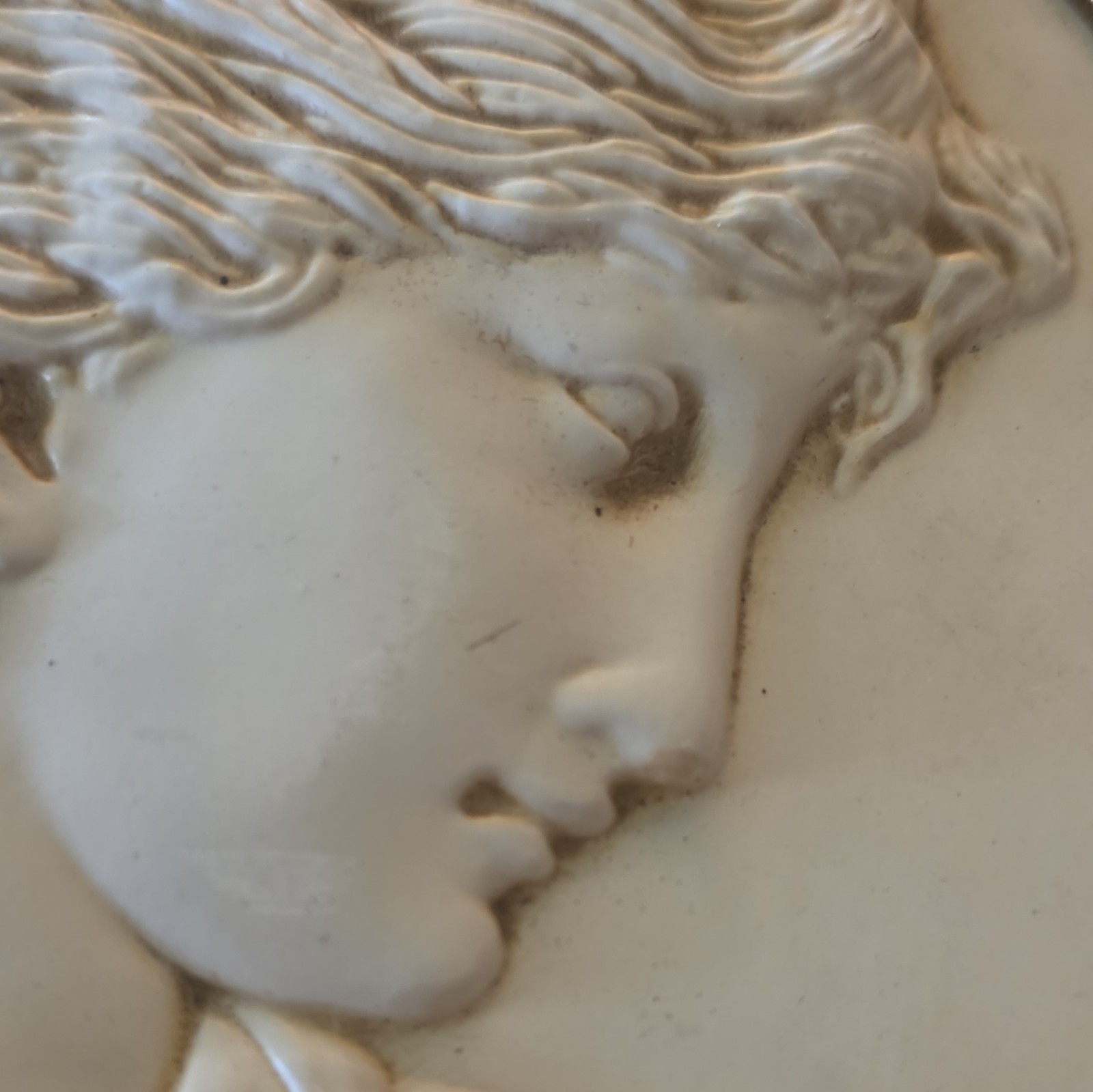 Turner Oval Relief Cameo Plaques Pair Mid Century Hollywood Regency