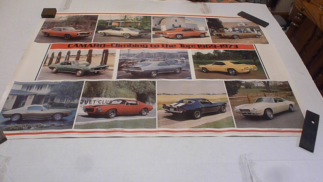 Camaro Poster 1969-1973 Climbing To The Top 36″ x 24″ Pre-Owned