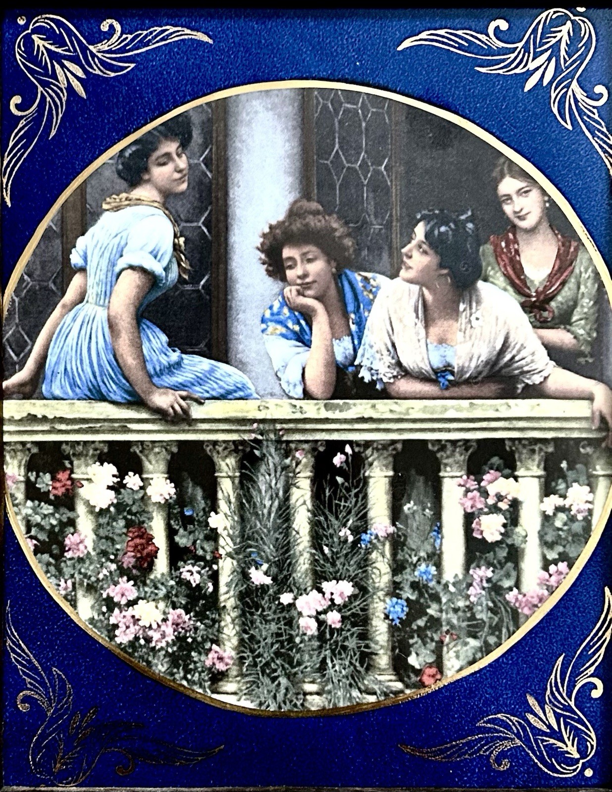 Porcelain Plaque in Beautiful Gilted Frame, Limoges China 14.5” x 16.75” Framed