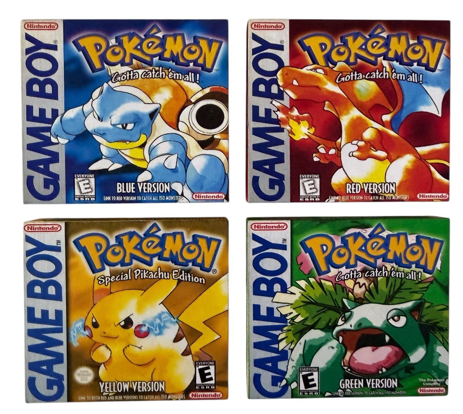 Pokemon Game Boy Yellow Blue Red Green Version Box Mini 3D Refrigerator Magnets