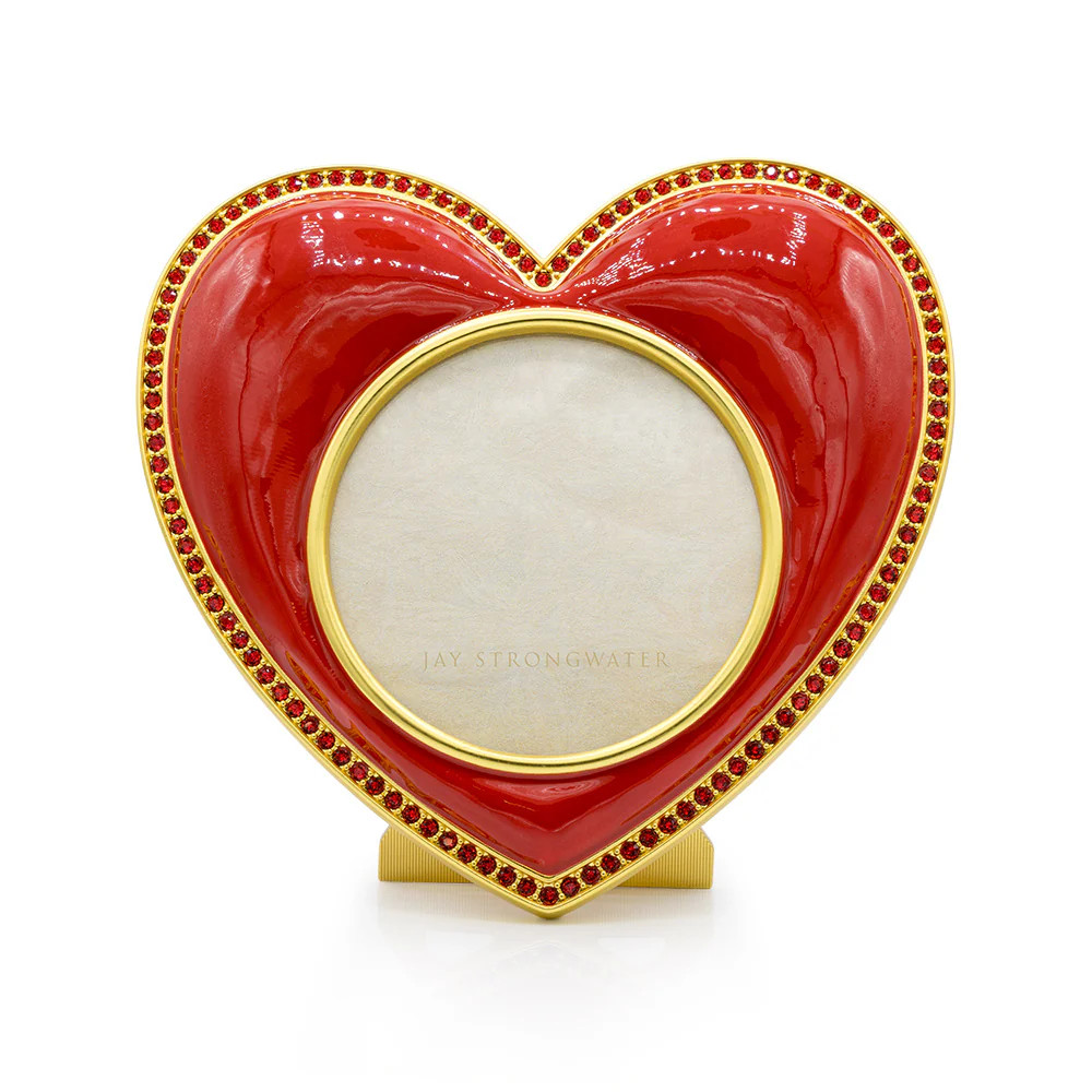 NEW JAY STRONGWATER CHANTAL HEART FRAME RUBY #SPF5809-256 BRAND NIB SAVE$ F/SH