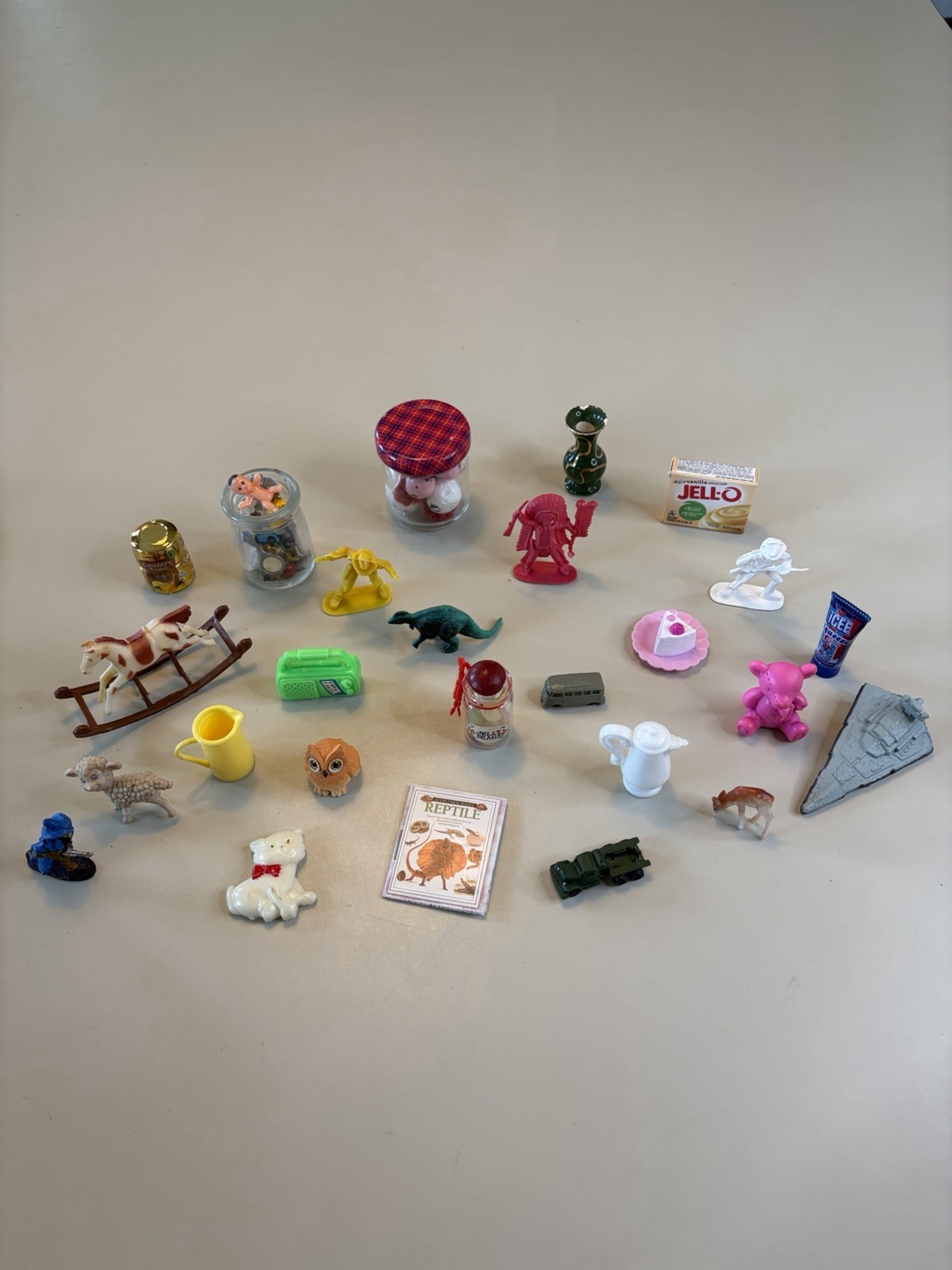 Miniature Trinket Items For Trinket Shelf Lot Toys Game 33 Pieces Vintage Tiny