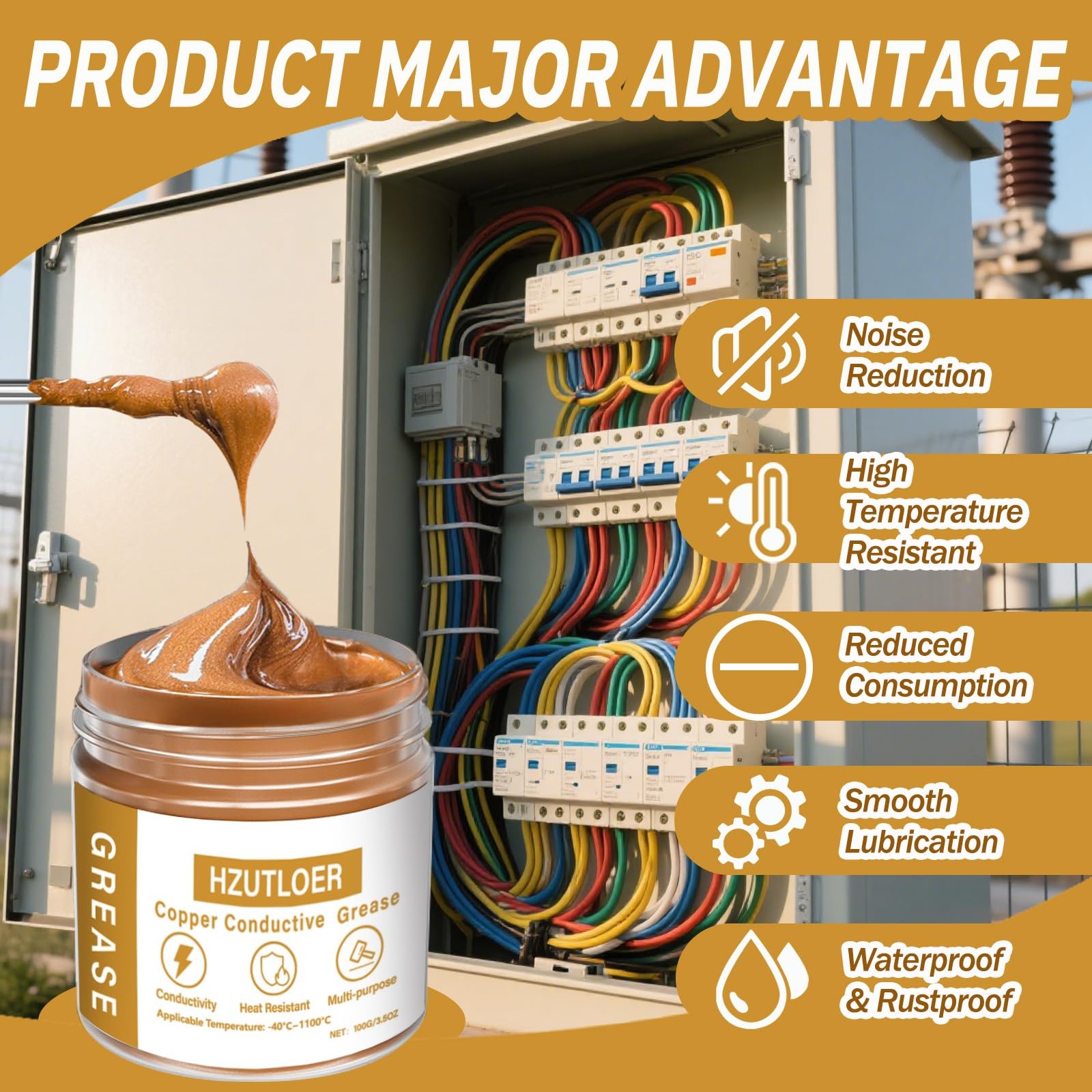 Conductive Grease 100g High-temperature Resistant Anti-corrosive Copper