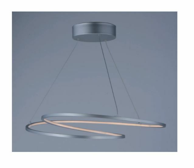 ET2 Cycle E21325-MS Matte Silver 25″W LED Ring Chandelier