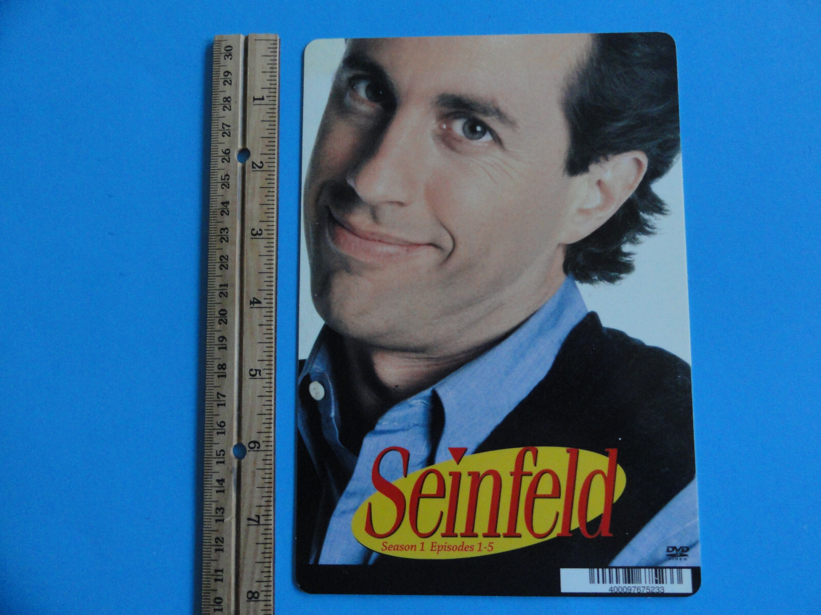 SEINFELD – SEASON 1 EP. 1-5 – BLOCKBUSTER VIDEO BACKER CARD 5″X8″ – NO MOVIE