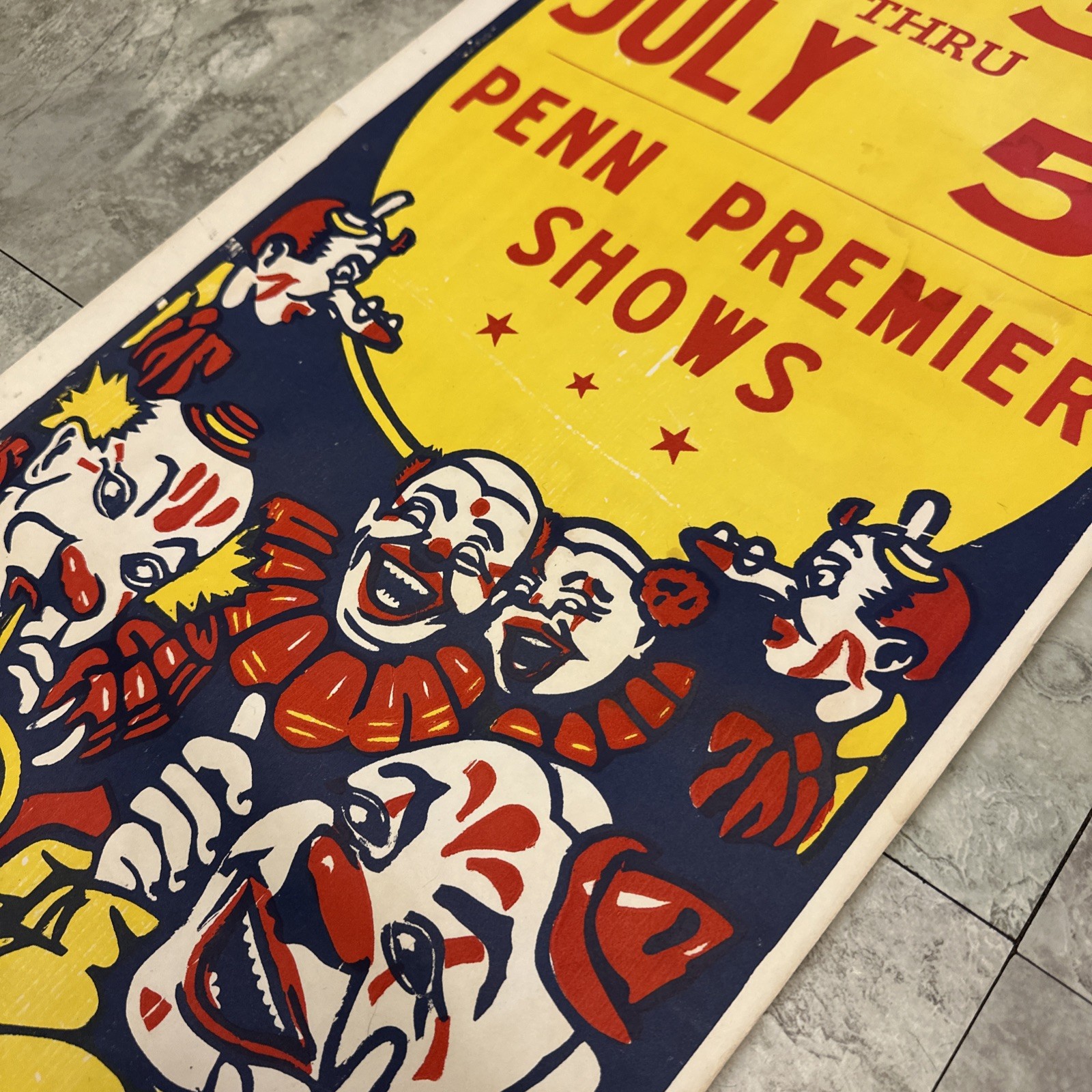 Irwin Carnival – Triangle Poster Co. Pittsburgh PA – Clown Circus Fire Dept