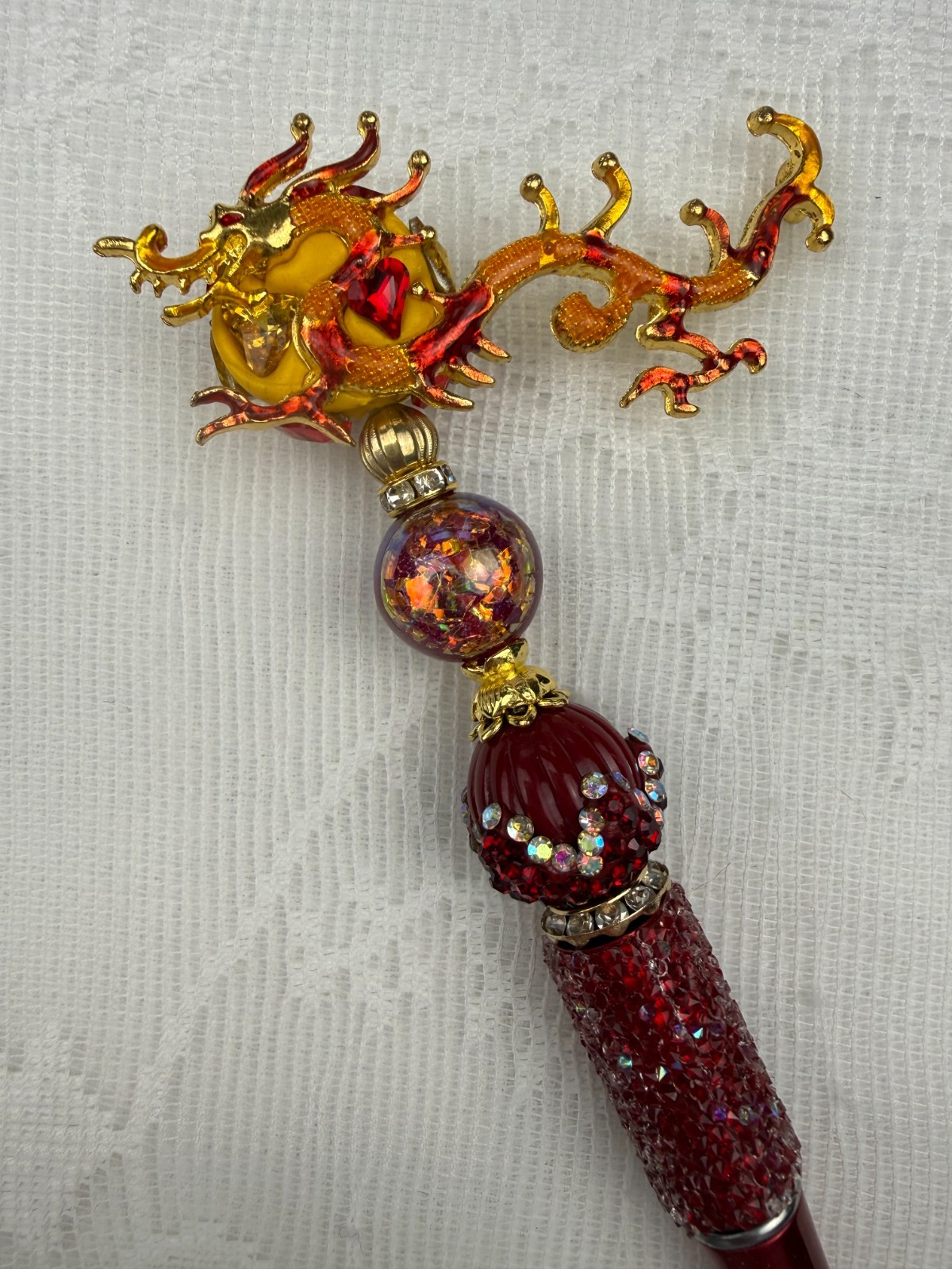 Custom beaded pens!! Luxury Dragons. Gift.Basket filler. Journal. Collect!