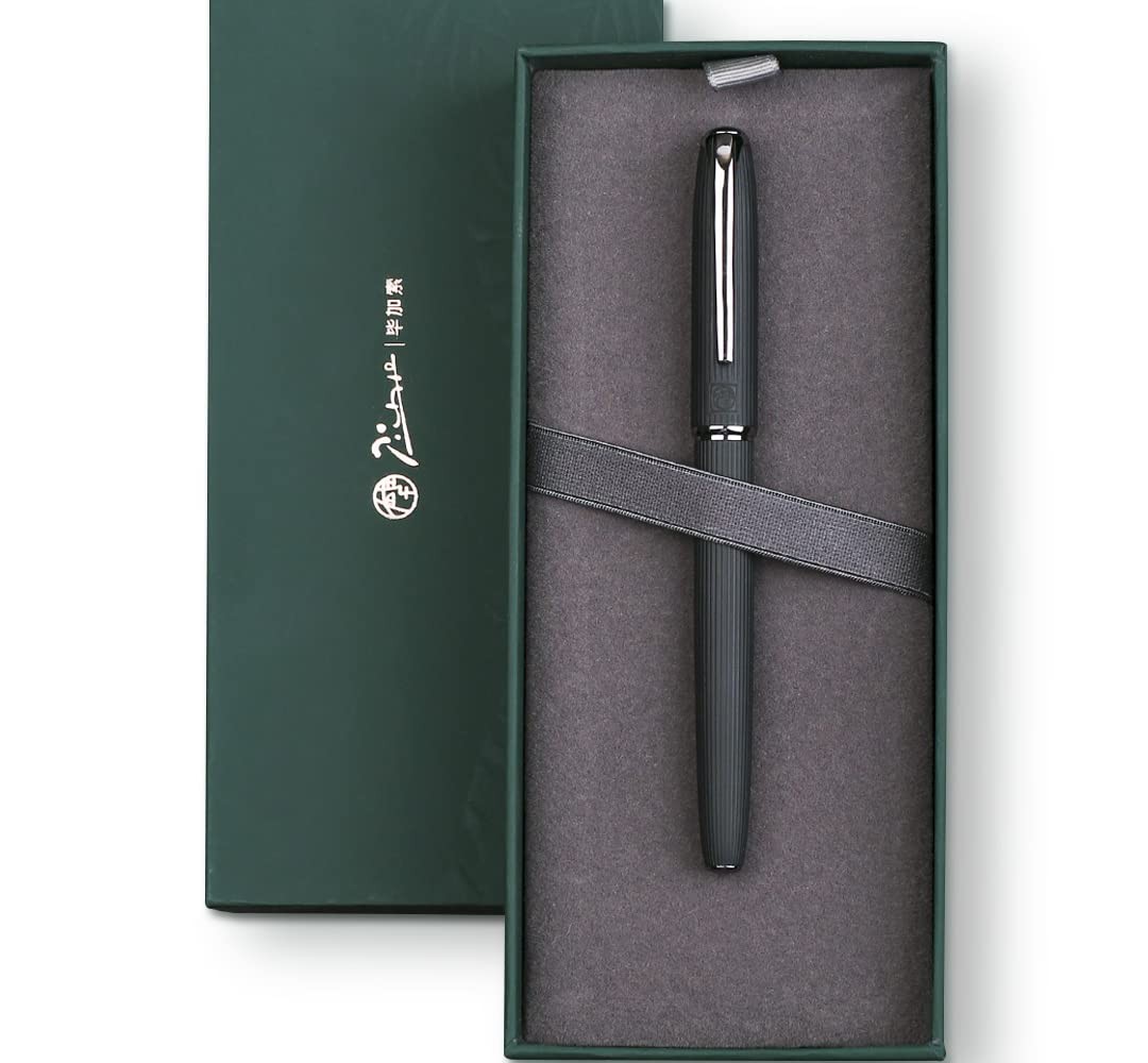 Picasso 916 Natural Series Metal Fountain Pen EF Nib 0.35mm Walnut Black