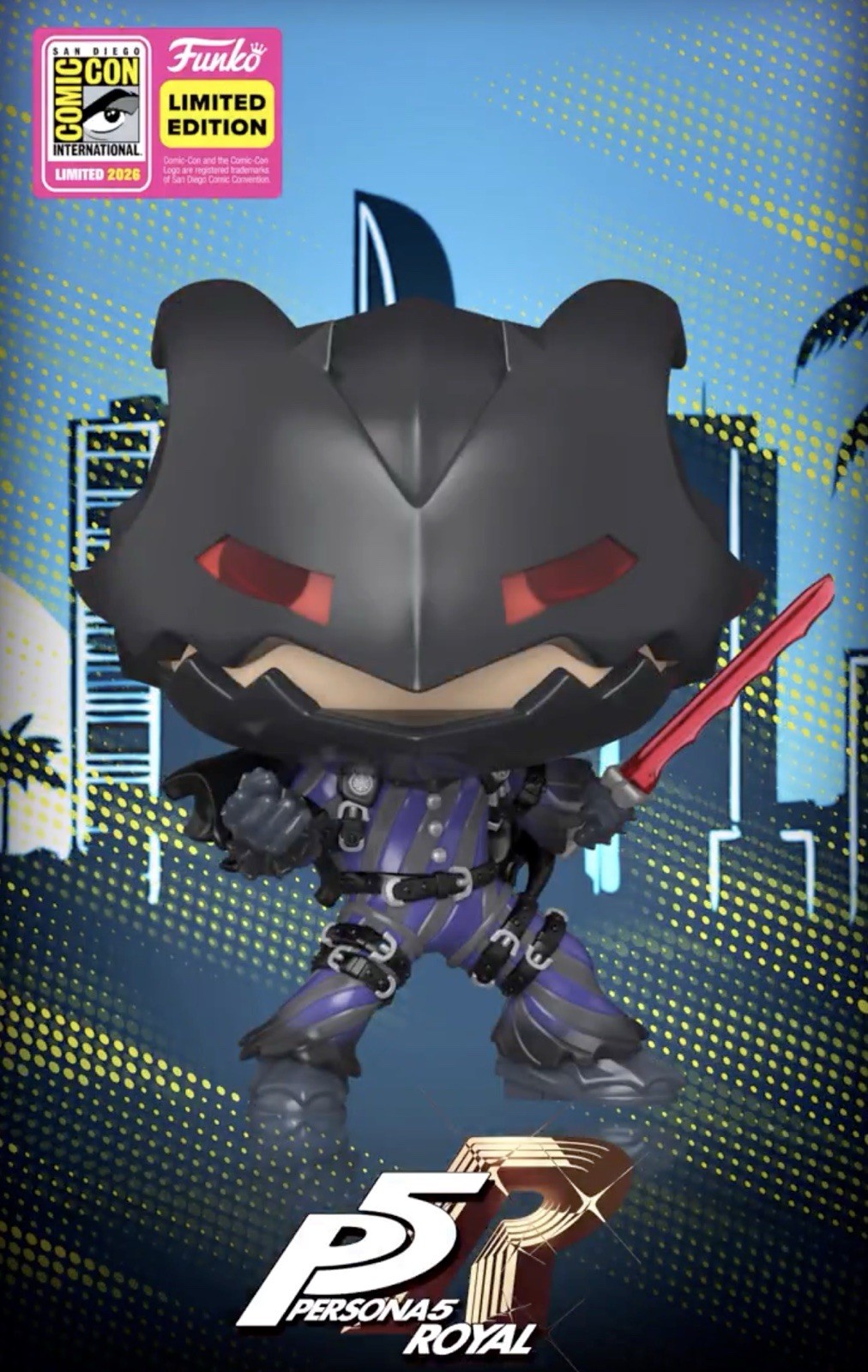 Funko Pop! Persona 5 Royal Loki (Goro Akechi) SDCC 2026 CON STICKER PRESALE