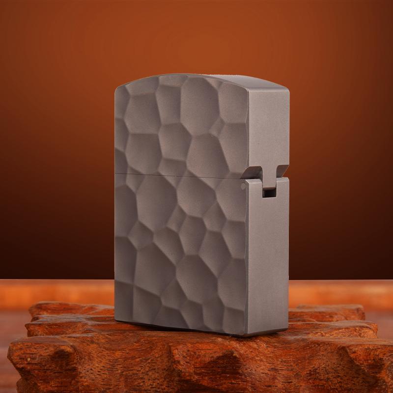 Titanium EDC Lighter Case – Square Box, Windproof, Thick Shell for Zippo Insert