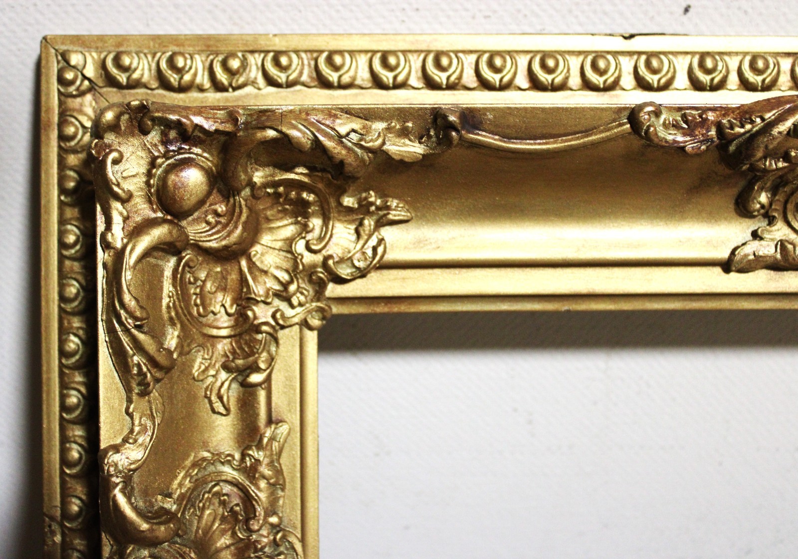 ANTIQUE FITS 6 X 14 FRENCH BAROQUE PICTURE FRAME ORNATE WOOD GOLD GILT FINE ART