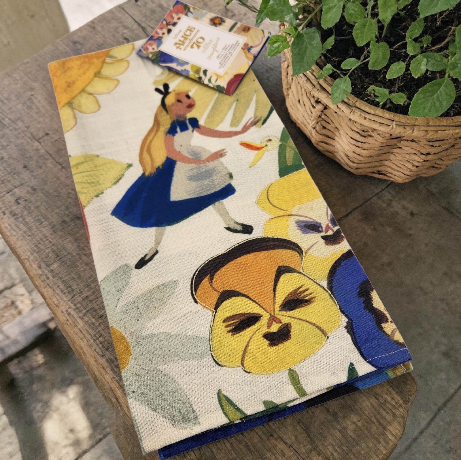 NEW Disney Parks Alice In Wonderland 70th Mary Blair Kitchen Dish Towel 2021 NWT