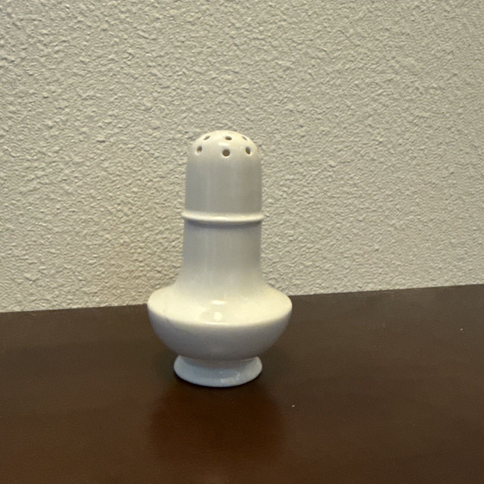 Vintage White Muffineer Sugar Shaker 6 In