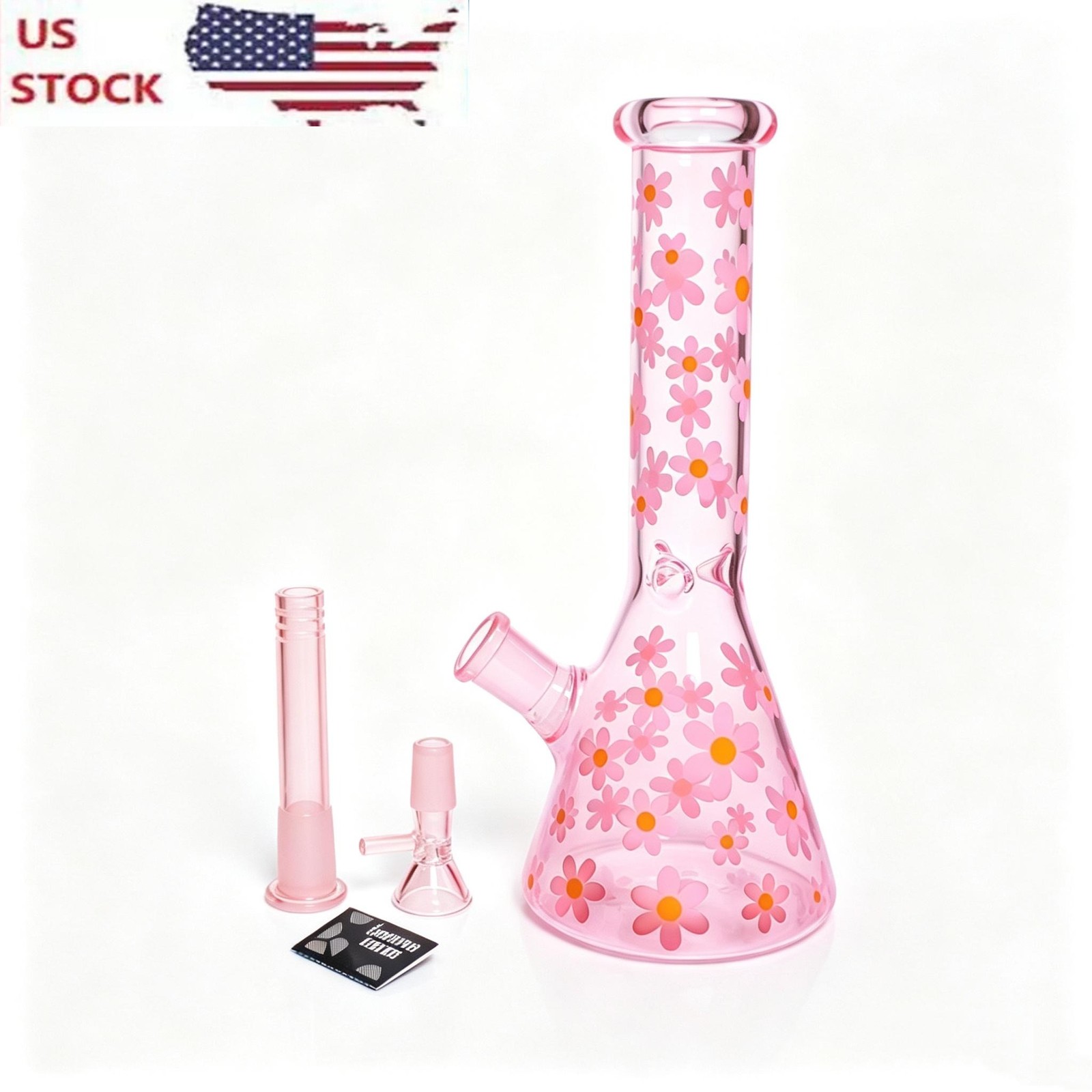 10″ Heavy Duty Glass Beaker Bong Water Smoking Tobacco Pipe 14MM Bowl 10 Screens