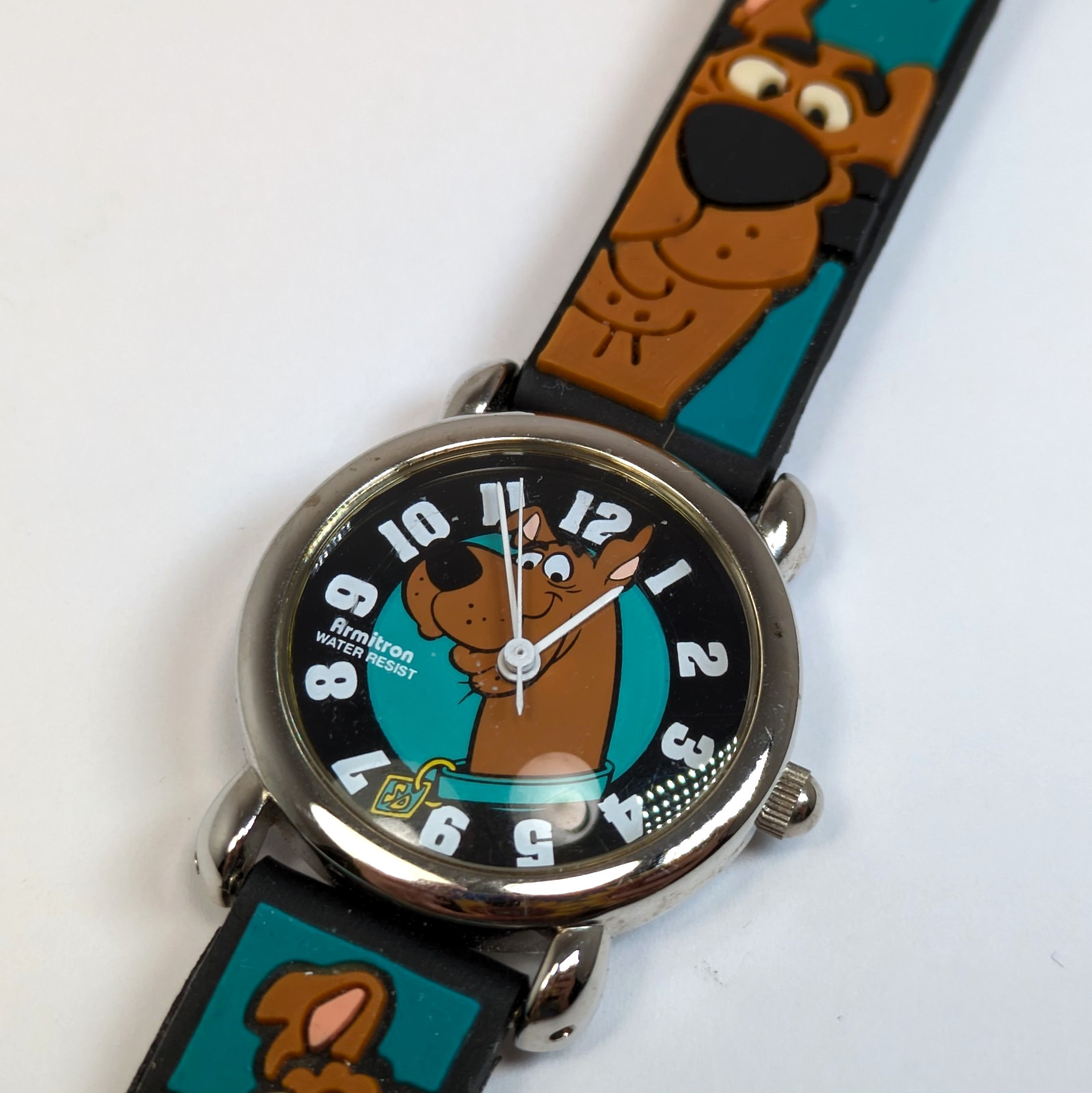 Armitron Scooby Doo Watch 1999 Water Resistant 2100/119 Rubber Molded Band Vtg