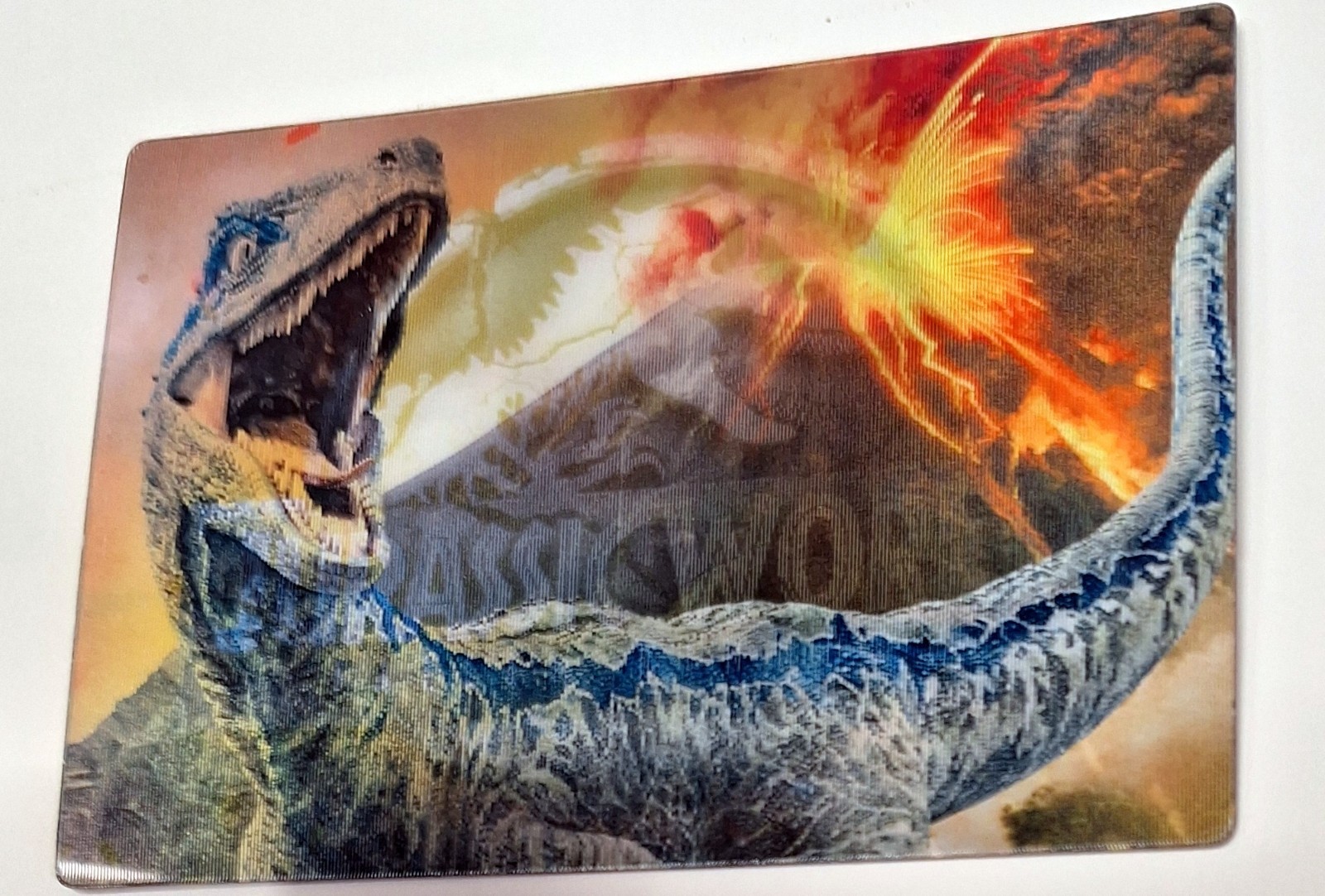 Jurassic World Fallen Kingdom Trading 3D Action Card Blue Velociraptor 1 of 9