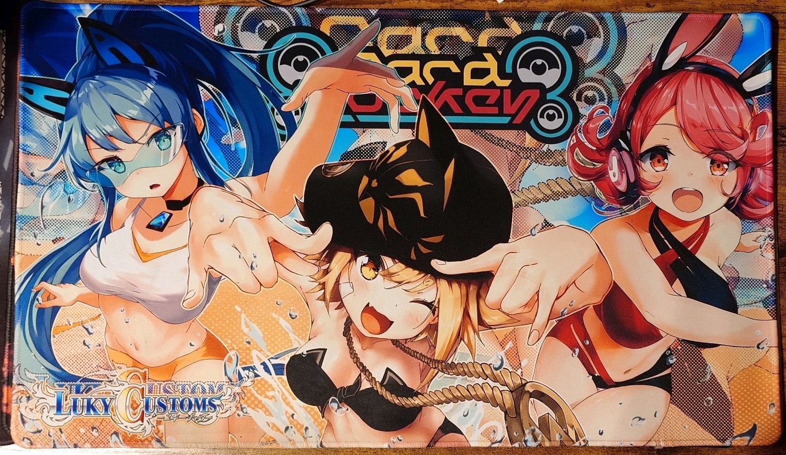 Wixoss TCG Lion Lovit Wolf Lucky Customs Playmat 24x14in.