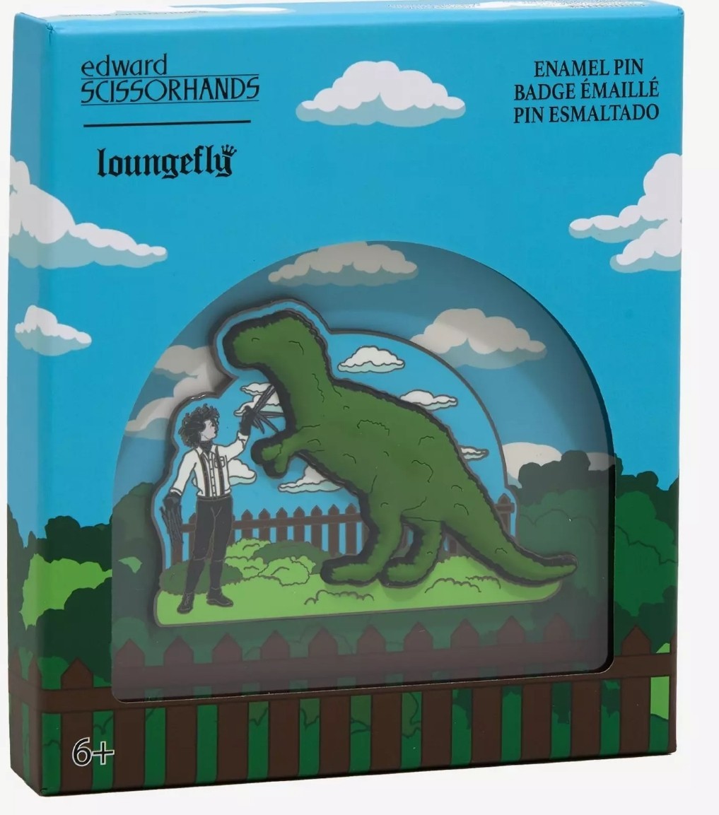 Loungefly Edward Scissorhands Dinosaur Topiary Limited Edition Enamel Pin NWT