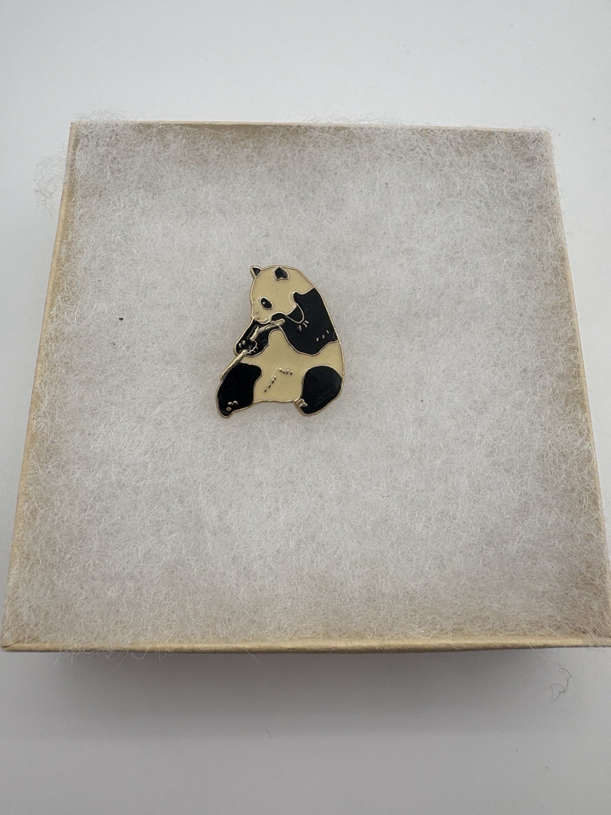 Panda Bear Eating Bamboo Pin