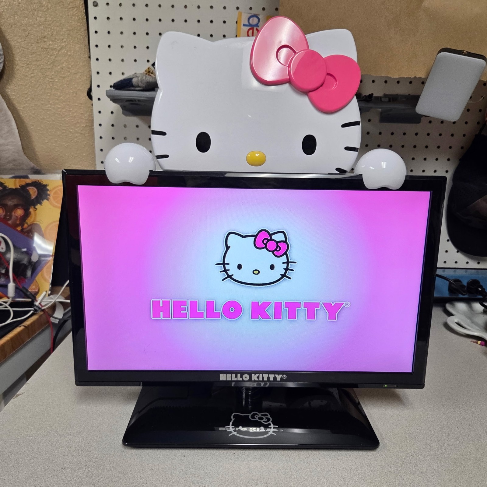 Hello Kitty 19″ Sanrio LED HDMI TV or PC Monitor W Power Cord No Remote