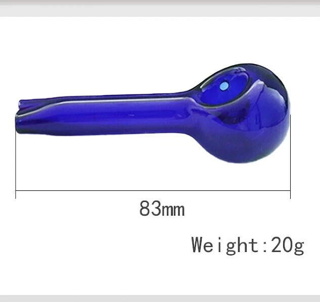 Small Glass Smoking Pipe Blue Spoon Smoke Bowl Tobacco Pipes Cute Bowls