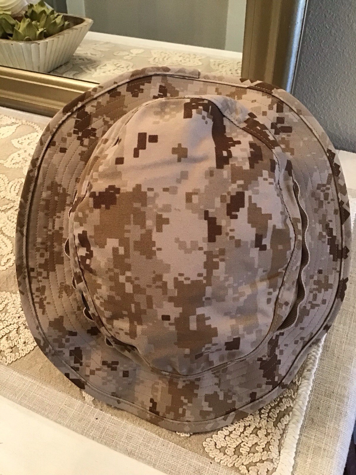 New Genuine USMC COVER, FIELD, MARPAT DESERT, LARGE, Boonie Cap Sun Hat