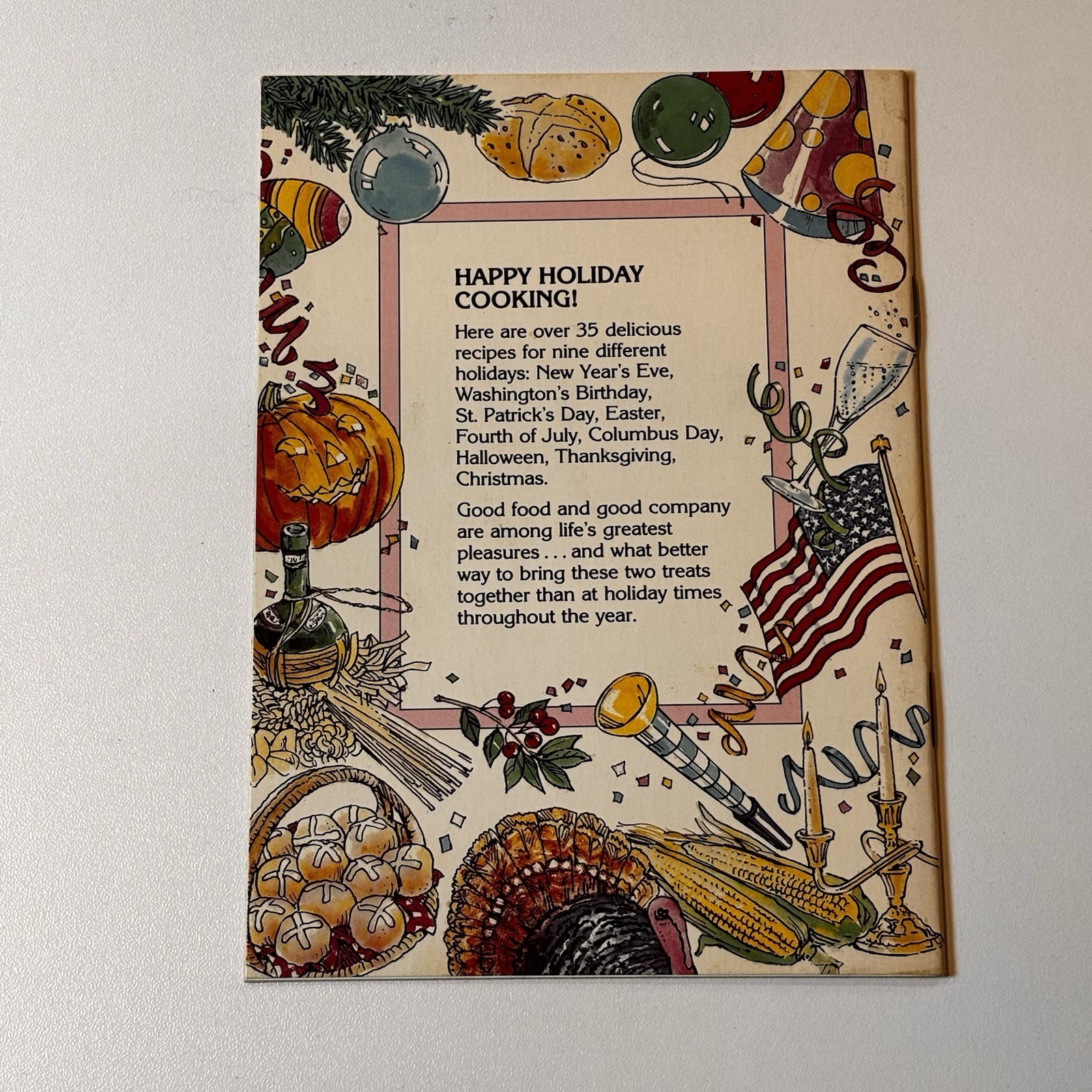 Reader’s Digest Holiday Cookbook 1985 Vintage Festive Foods Recipe Booklet