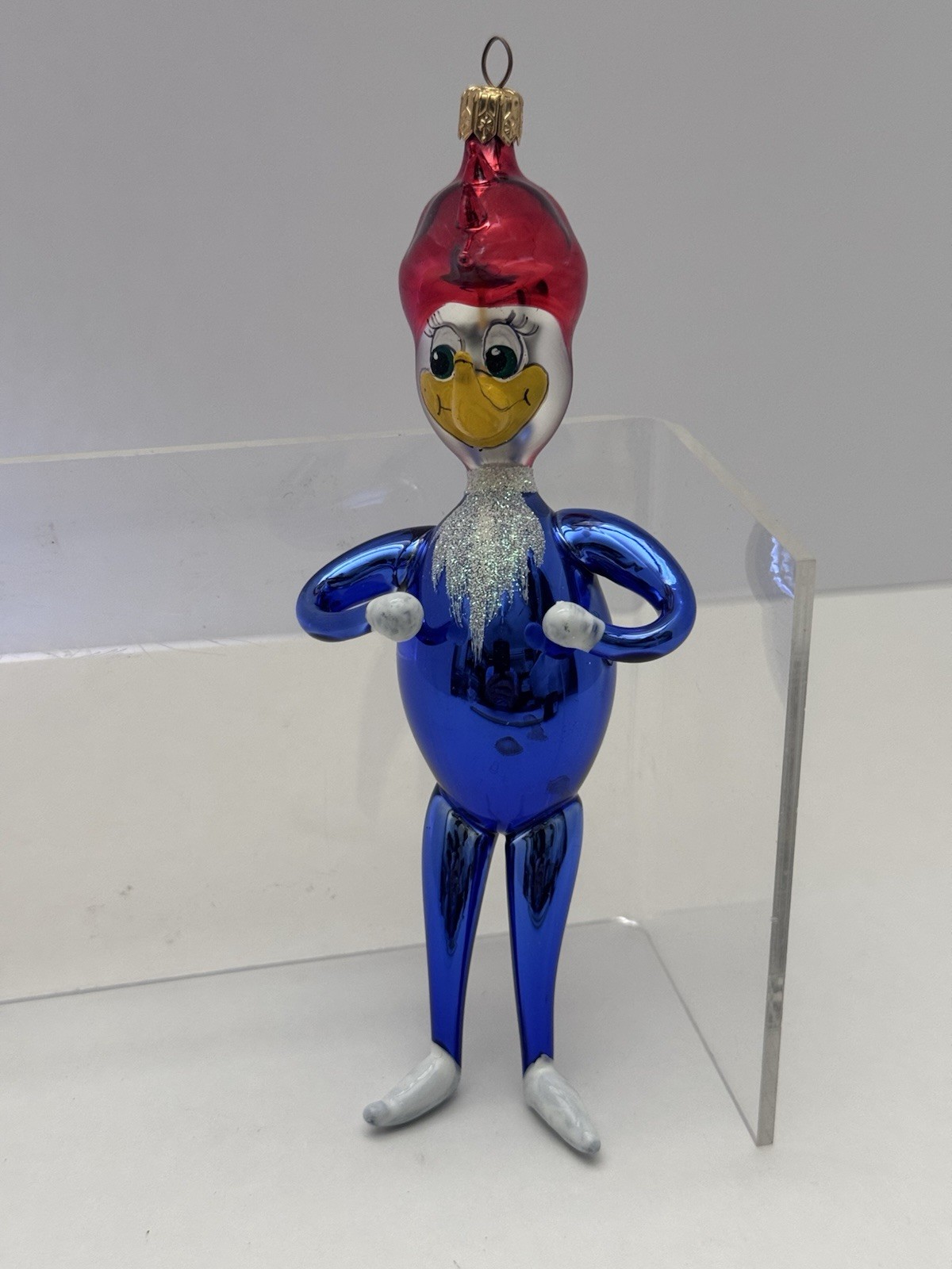 Christopher Radko WOODY WOODPECKER Hand Blown Glass Christmas Ornament ITALY