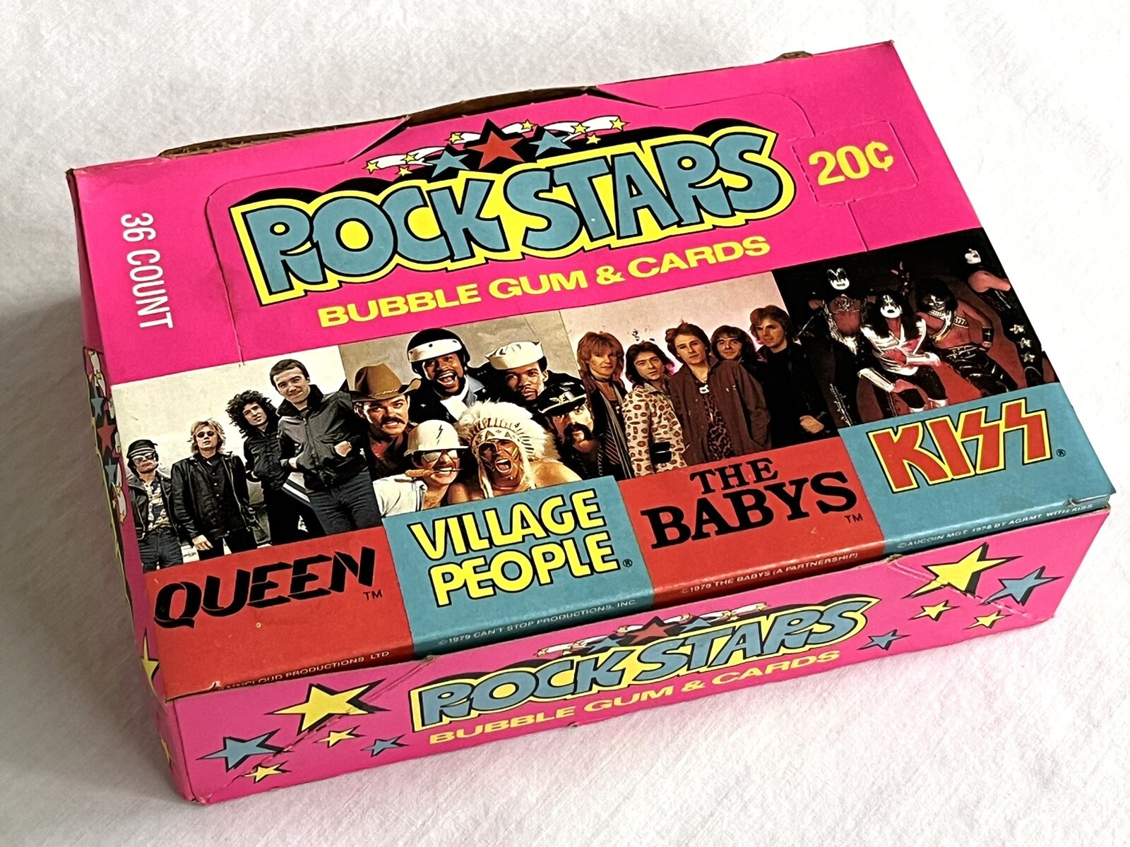 1979 ROCK STARS Donruss Trading Card Box Of 36 Wax Packs KISS QUEEN – READ